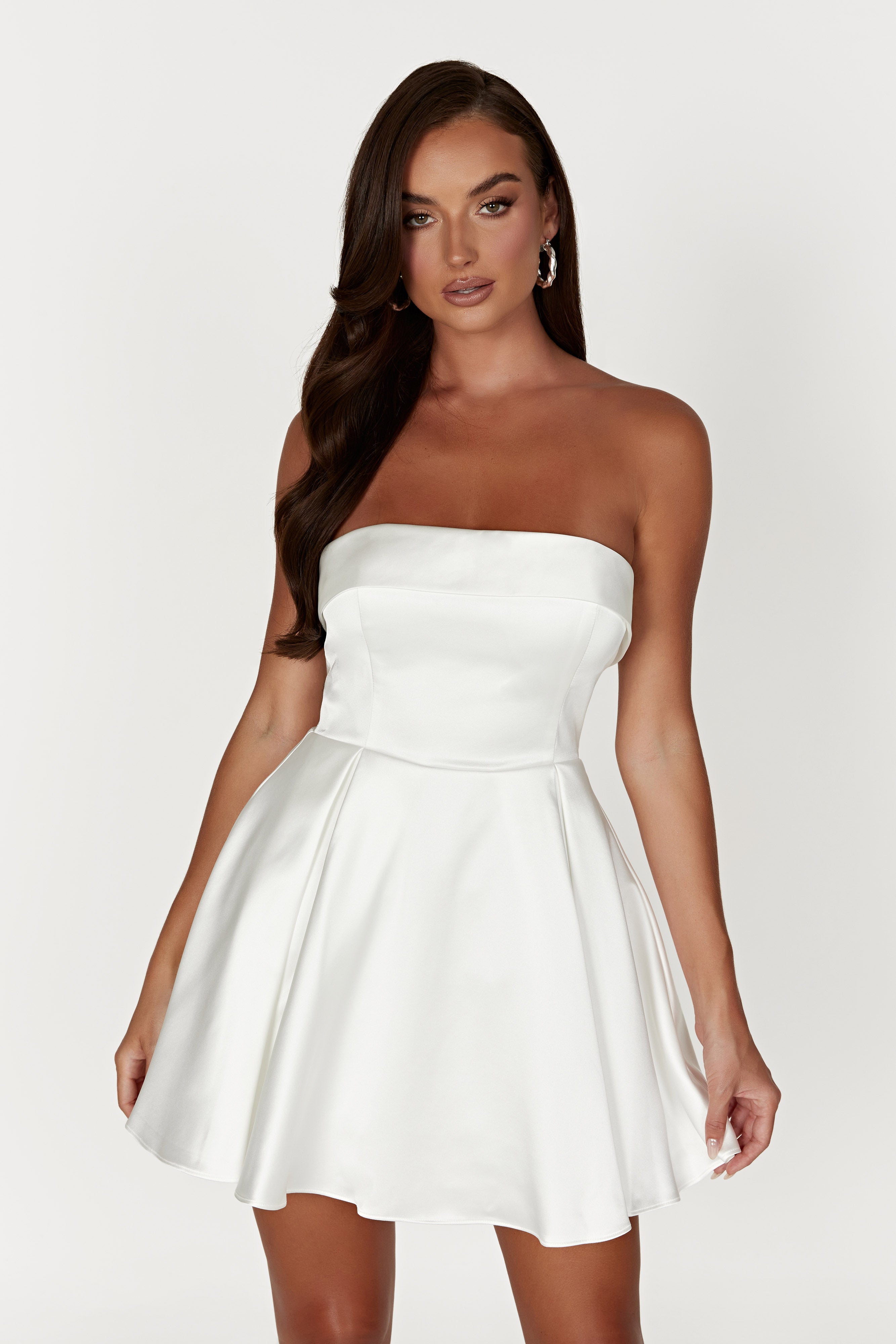 Levauro Eileen Mini Elbise - Beyaz