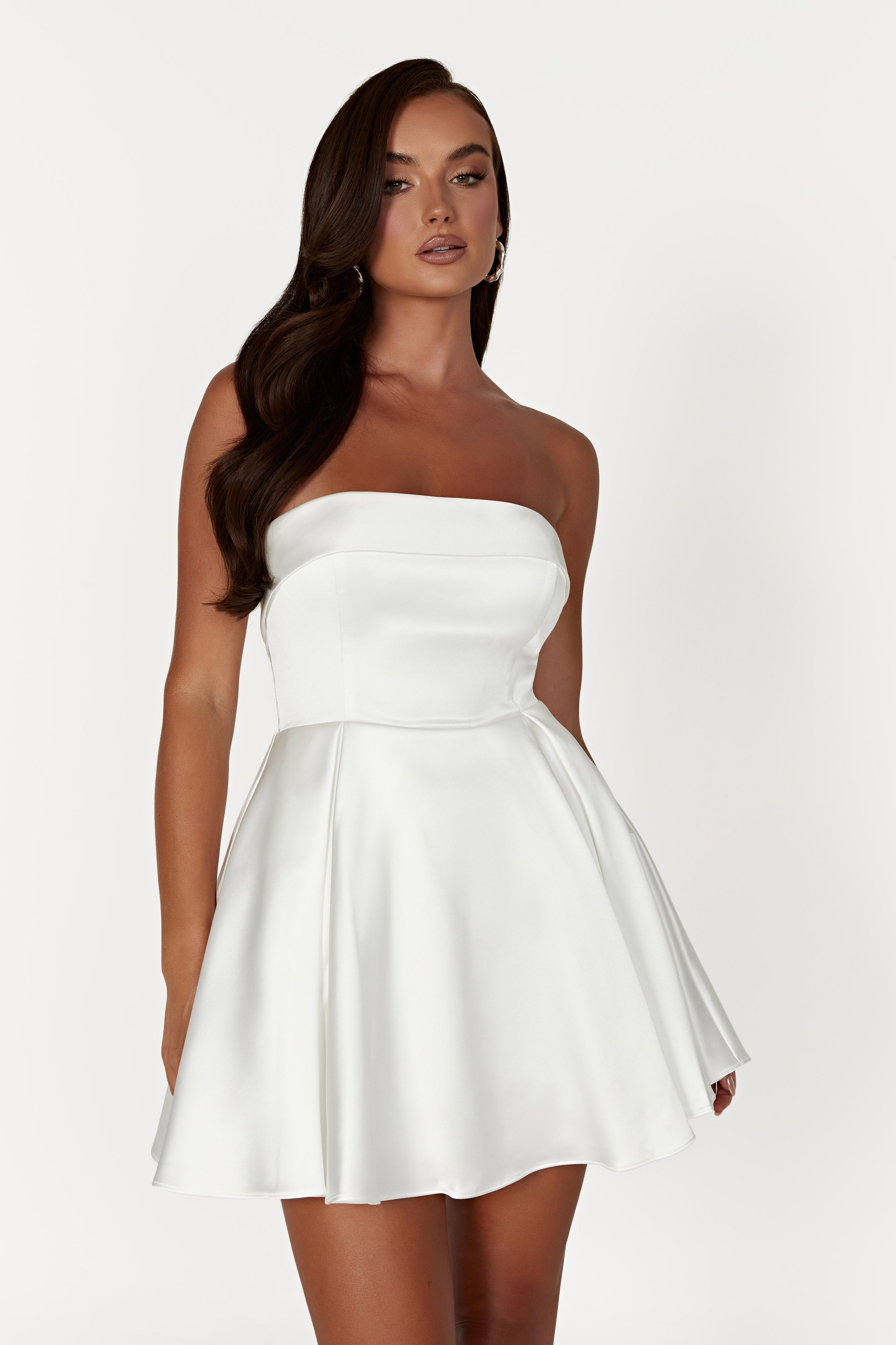 Levauro Eileen Mini Elbise - Beyaz