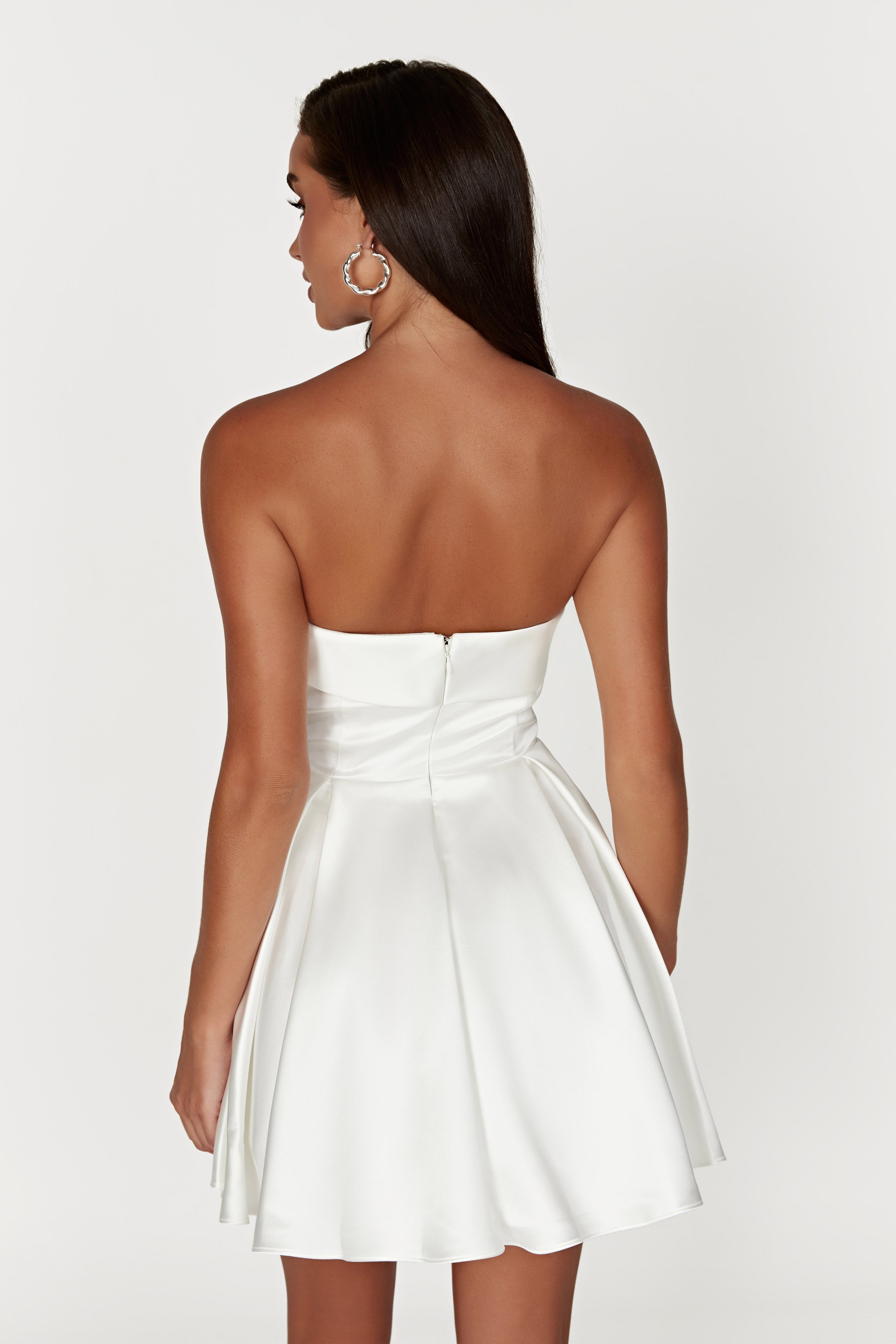 Levauro Eileen Mini Elbise - Beyaz