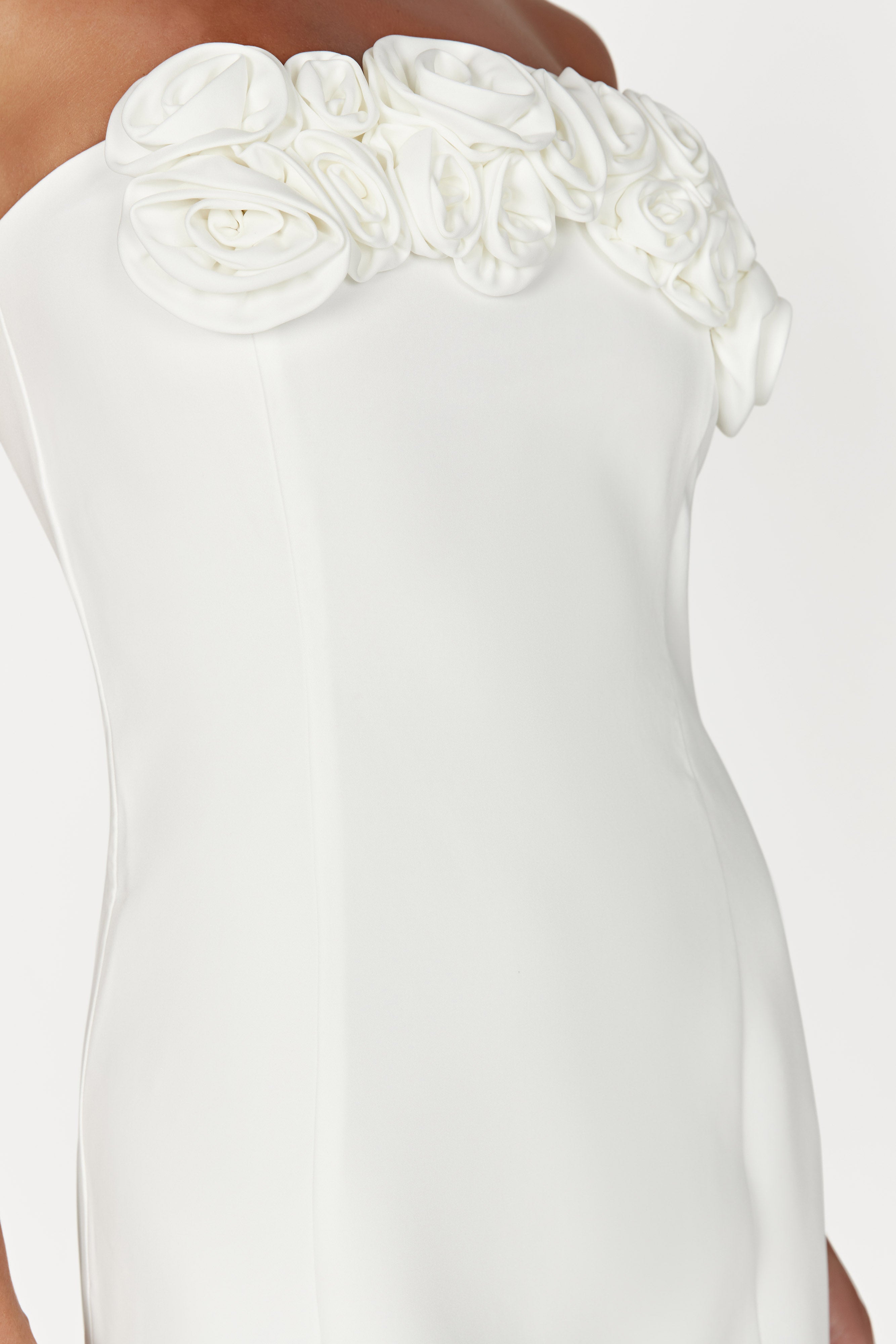 Levauro  Brooks Rose Mini Elbise - Beyaz
