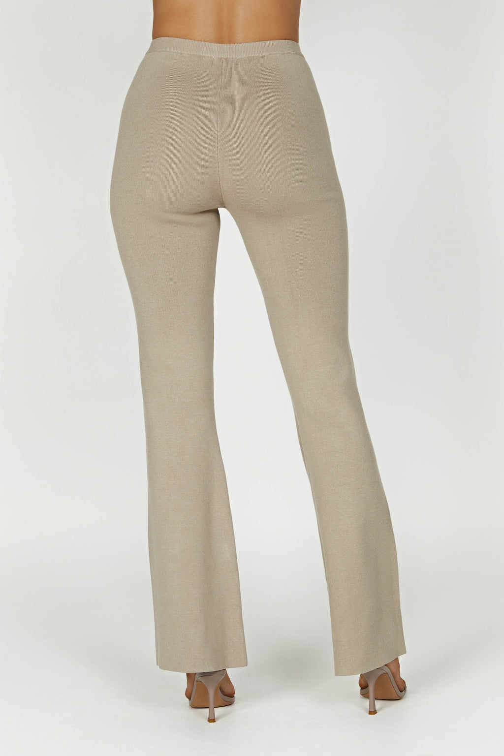 Levauro Rosetta Flare Örgü Pantolon - Taupe