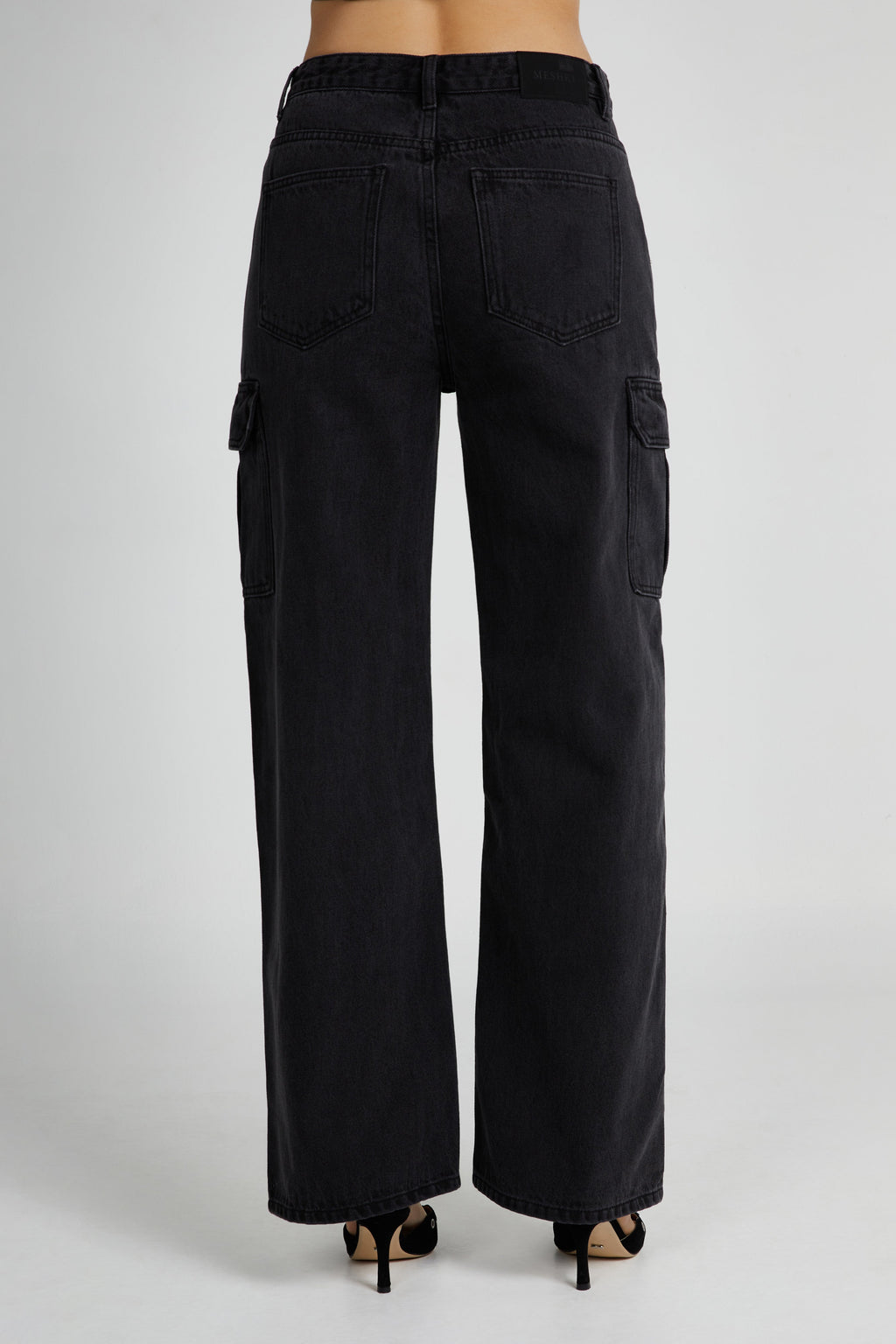 ROF Jagger Mid Bel Oversize Denim Jean - Yıkanmış Siyah