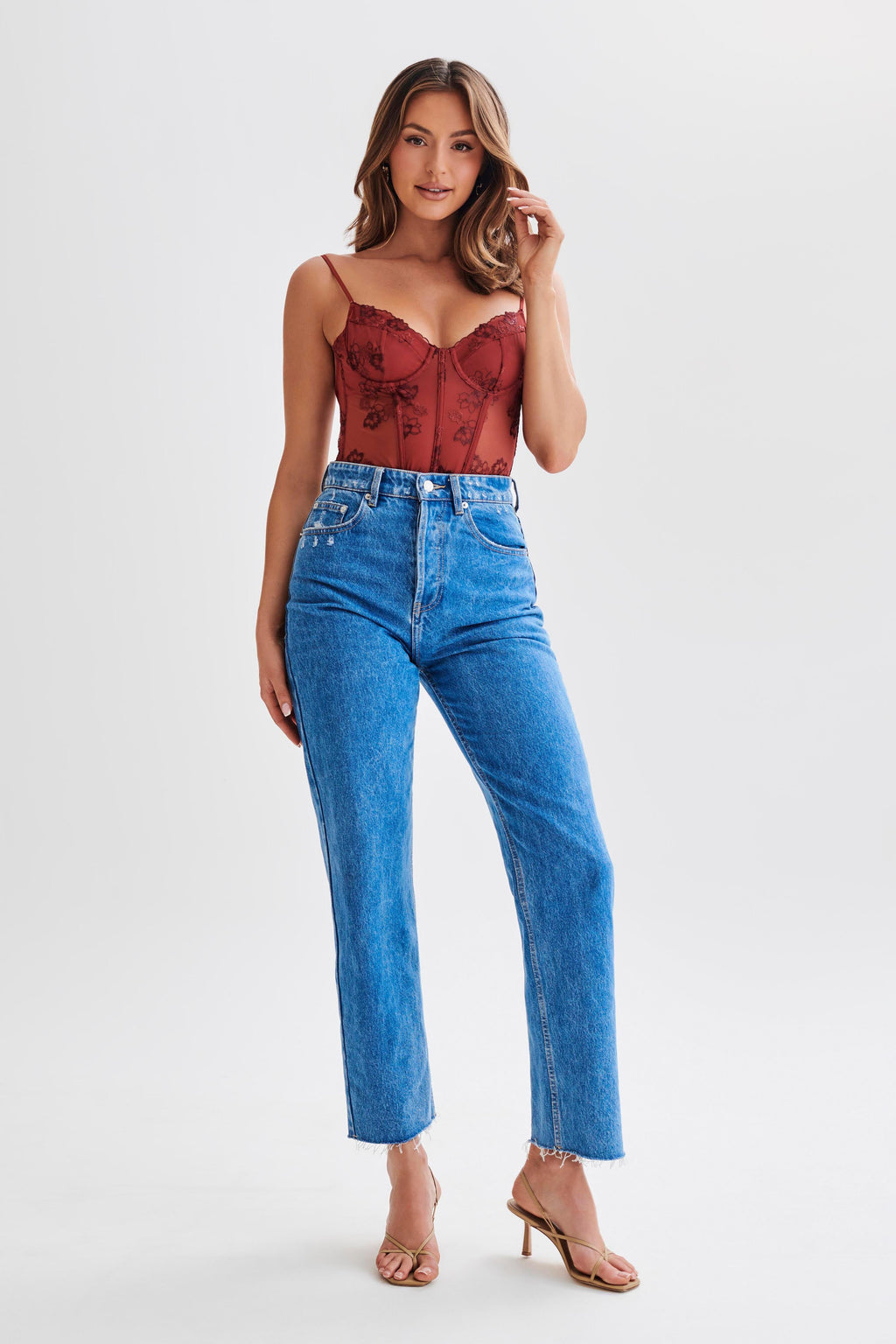 Levauro Annette Dantel Bodysuit - Mürdüm Çiçek