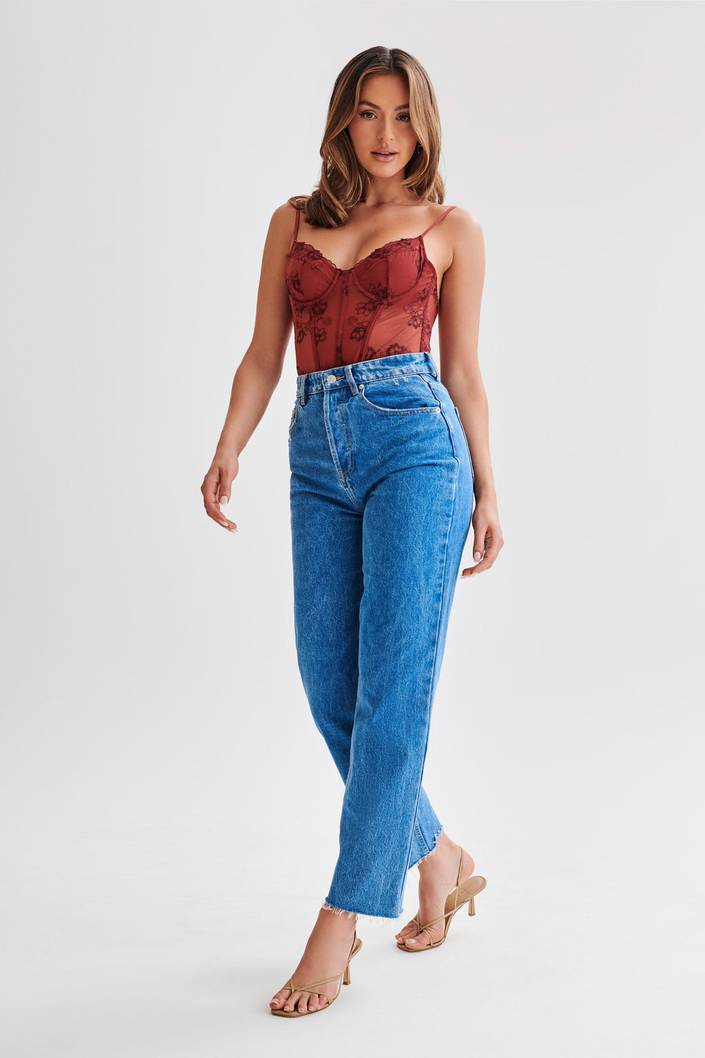 Levauro Annette Dantel Bodysuit - Mürdüm Çiçek