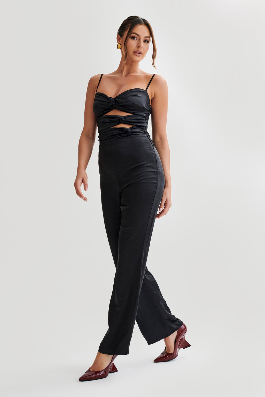 Levauro Elina Twist Saten Tulum - Siyah