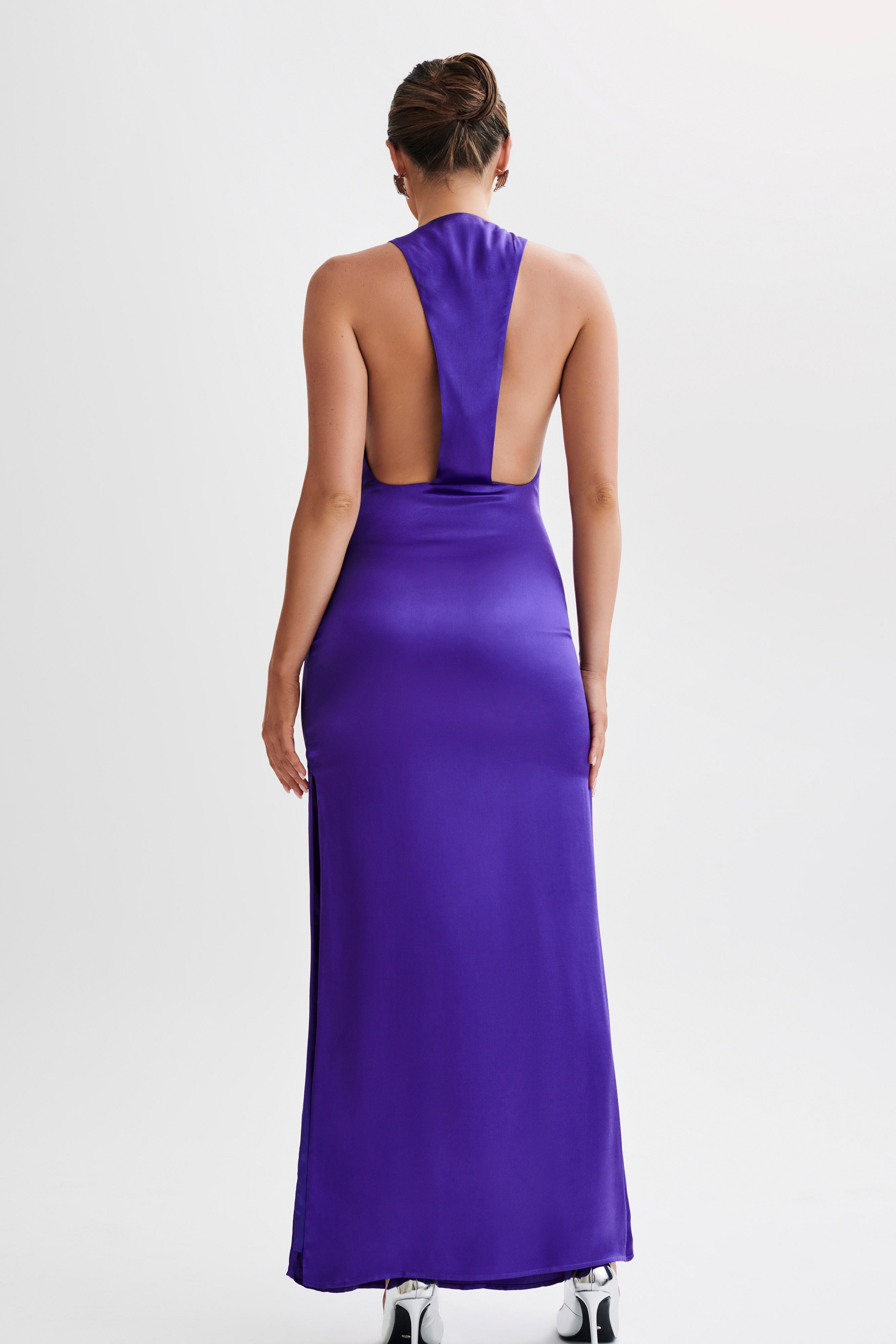 Levauro Jacquelyn Racerback Maxi Elbise - Koyu Mor