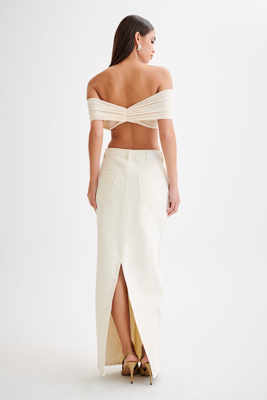 Levauro Amber Dar Kesim Crop Top - Buttercream