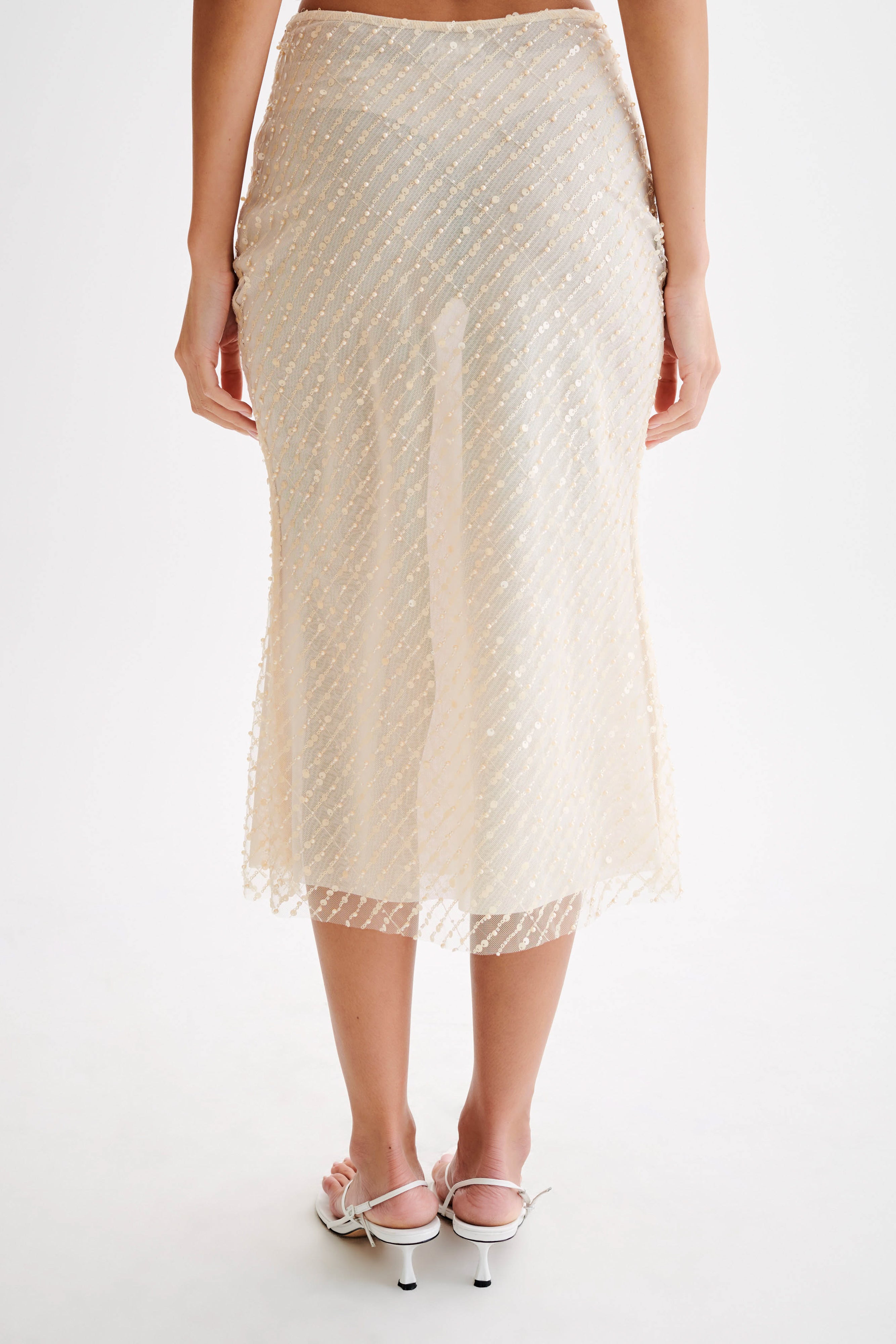 Levauro Brynne Payet Midi Etek - Buttercream