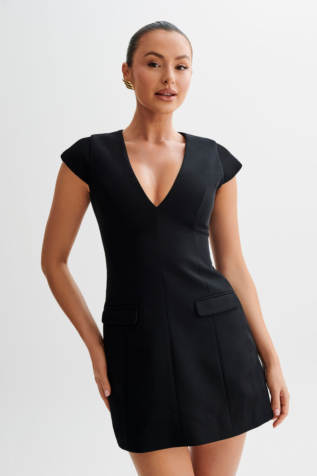 Levauro  Kiernan Kolsuz Blazer Elbise - Siyah