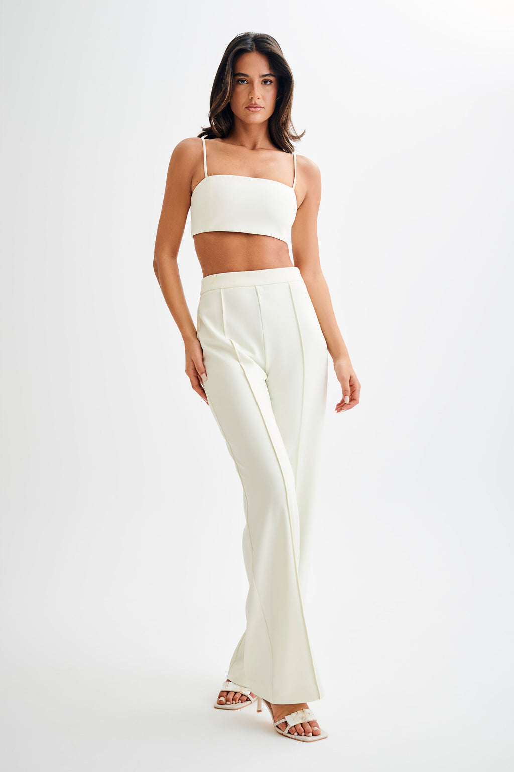 Levauro Perry Takım Elbise Crop Top - Fildişi