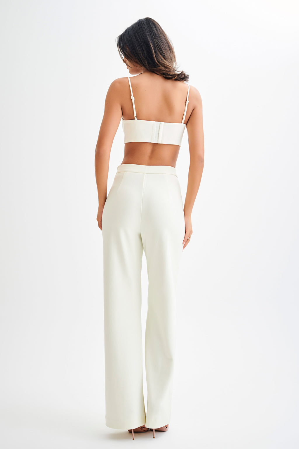 Levauro Perry Takım Elbise Crop Top - Fildişi