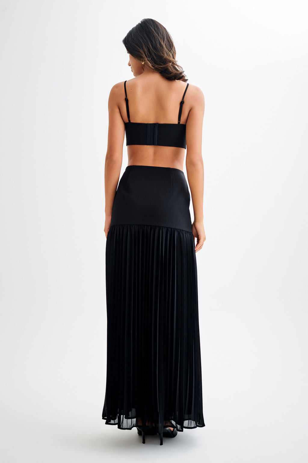 Levauro Perry Takım Elbise Crop Top - Siyah
