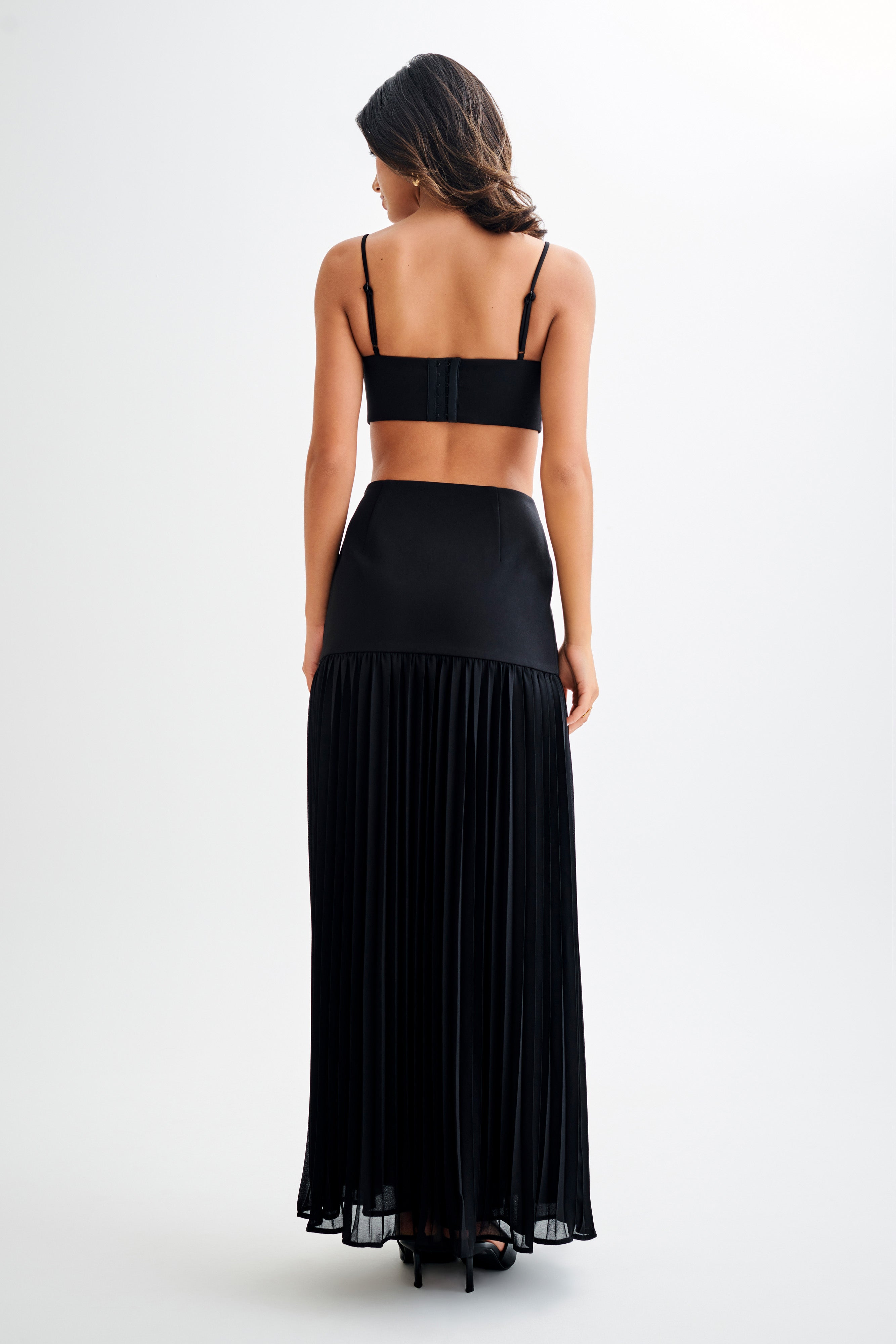 Levauro Perry Takım Elbise Crop Top - Siyah