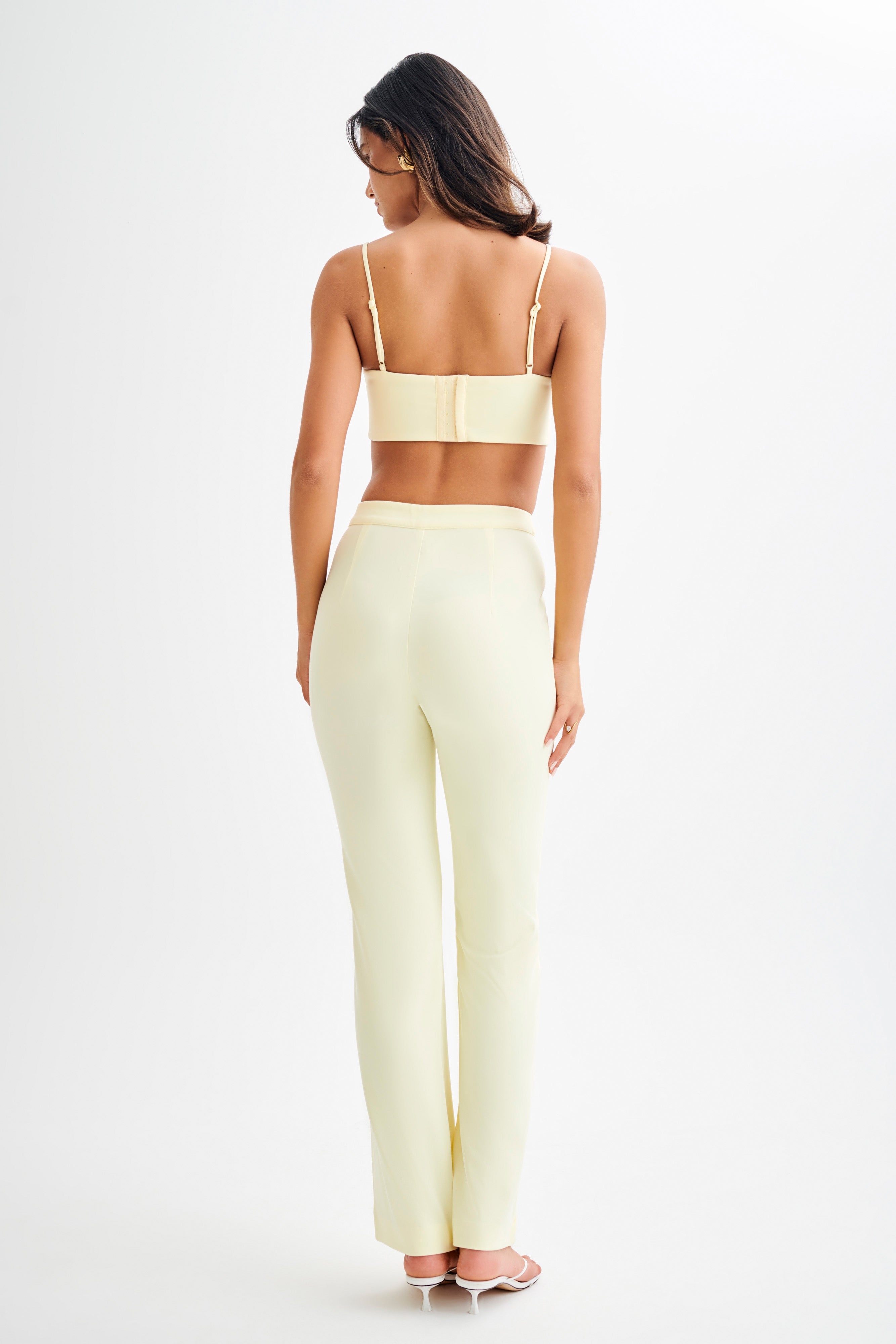 Levauro  Perry Takım Elbise Crop Top - Pastel Limon