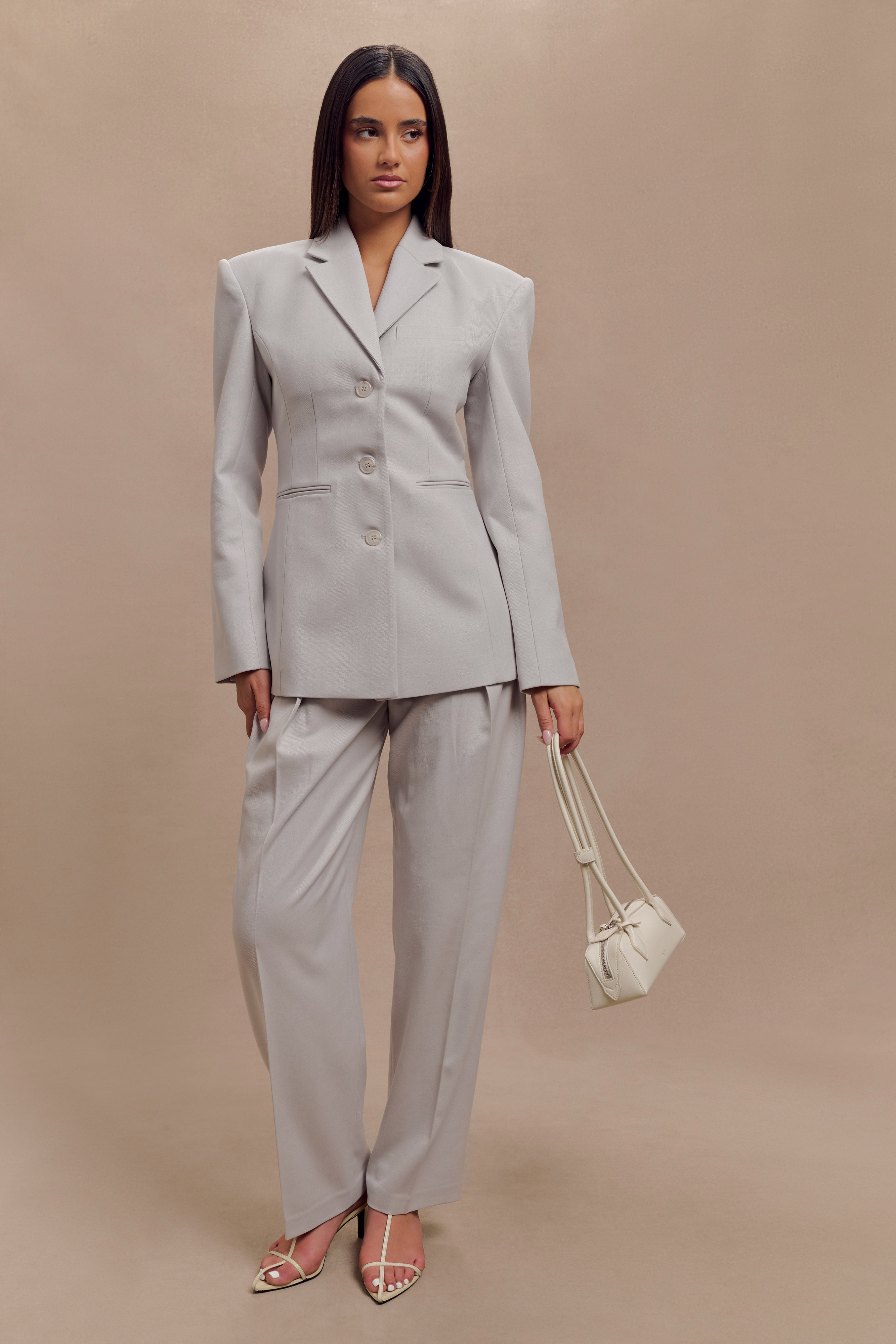 Levaru  Bellamy Cinched Blazer - Gri