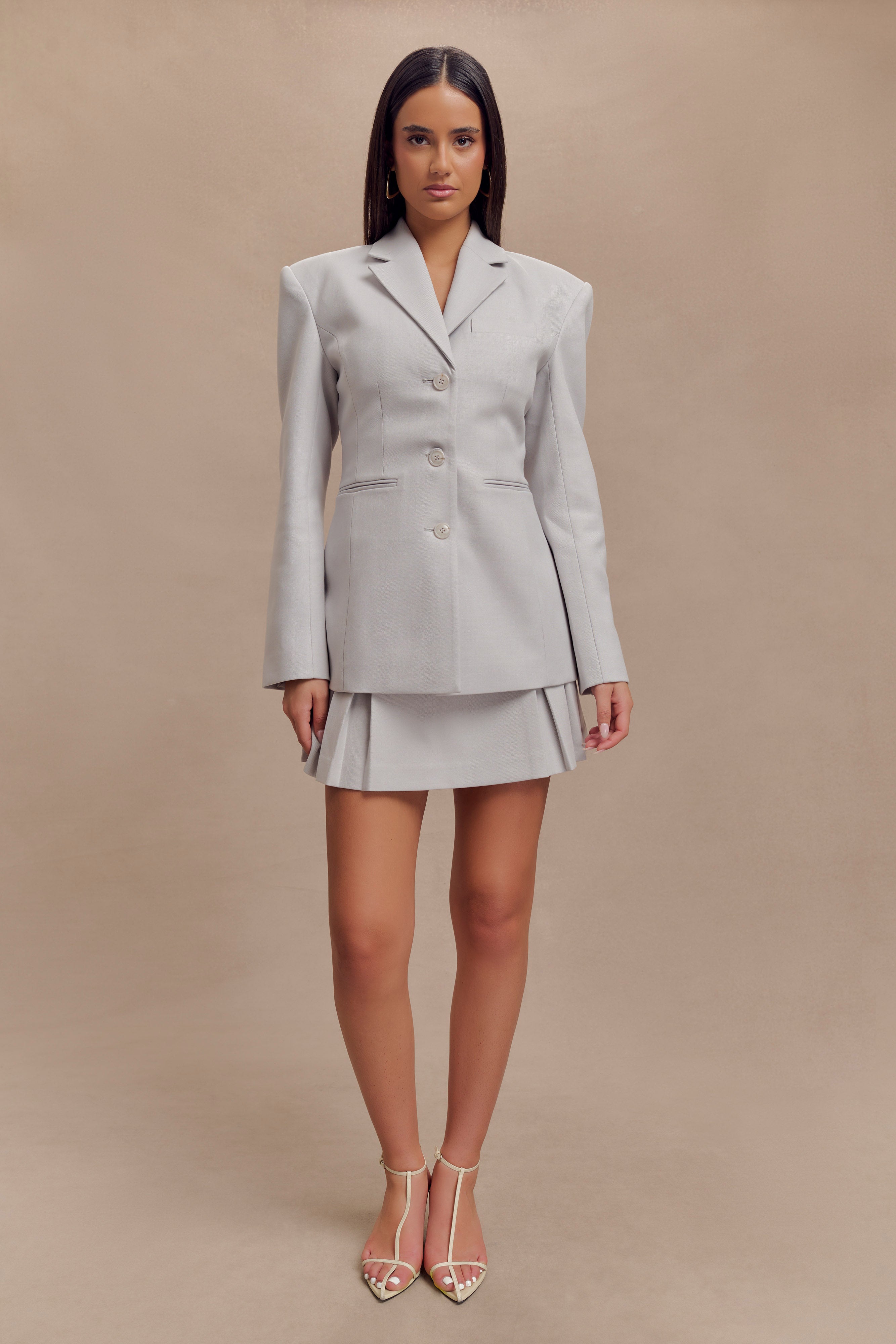 Levaru  Bellamy Cinched Blazer - Gri