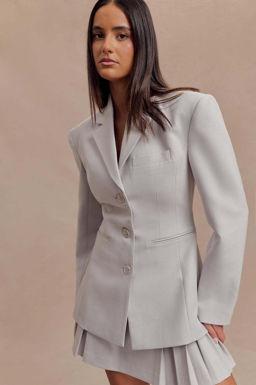 Levaru  Bellamy Cinched Blazer - Gri