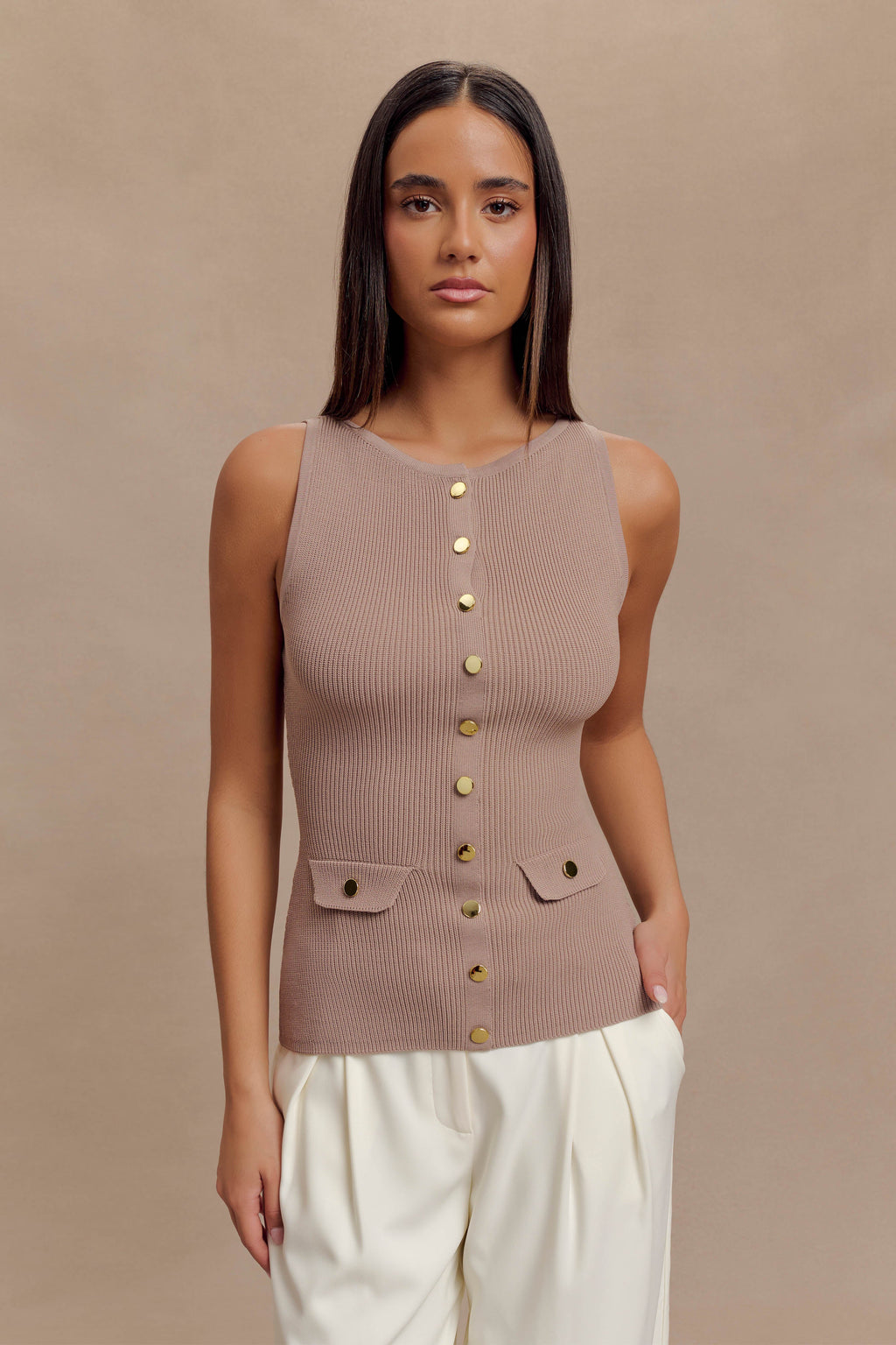 Levauro Sawyer Longline Üst - Taupe