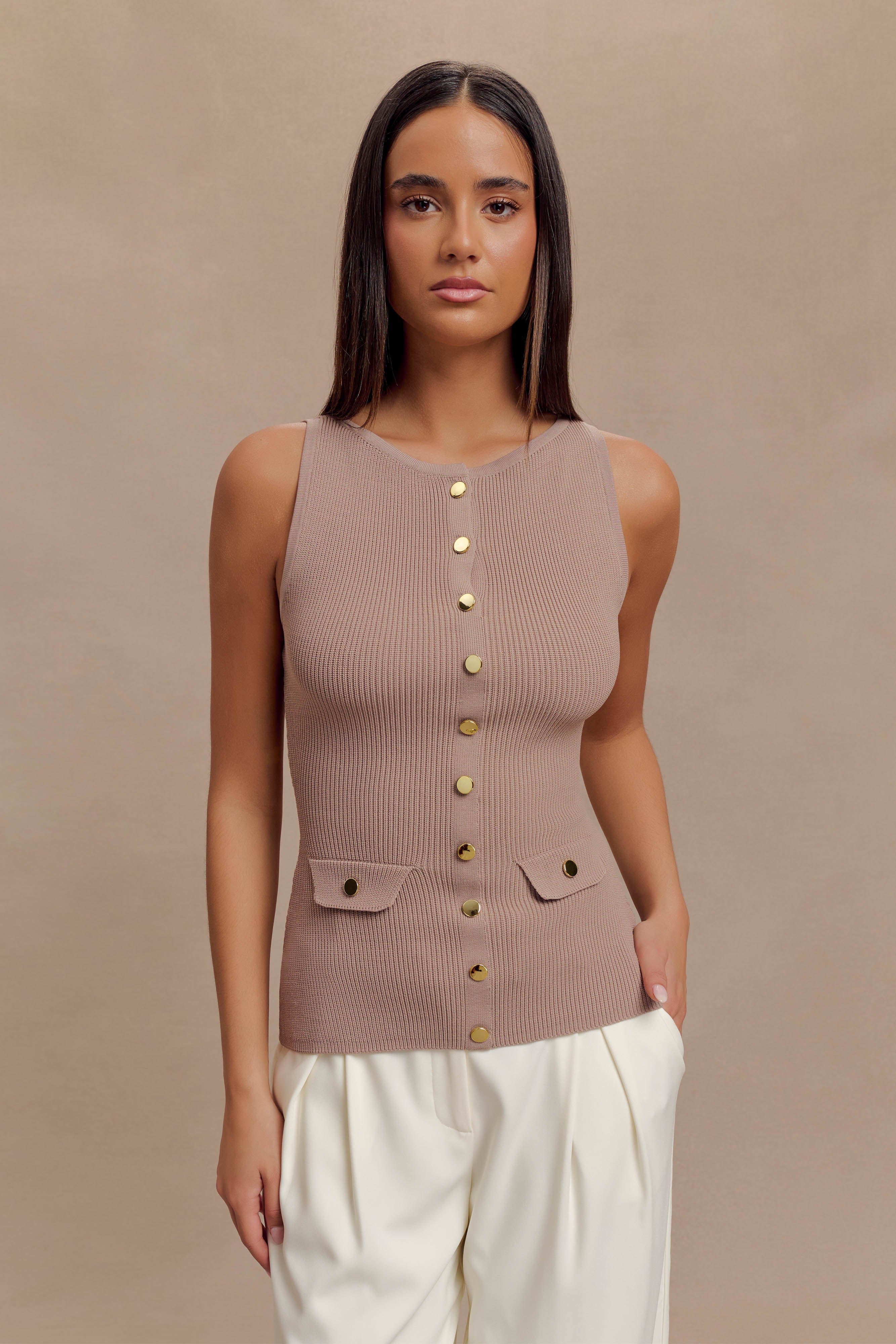 Levauro Sawyer Longline Üst - Taupe