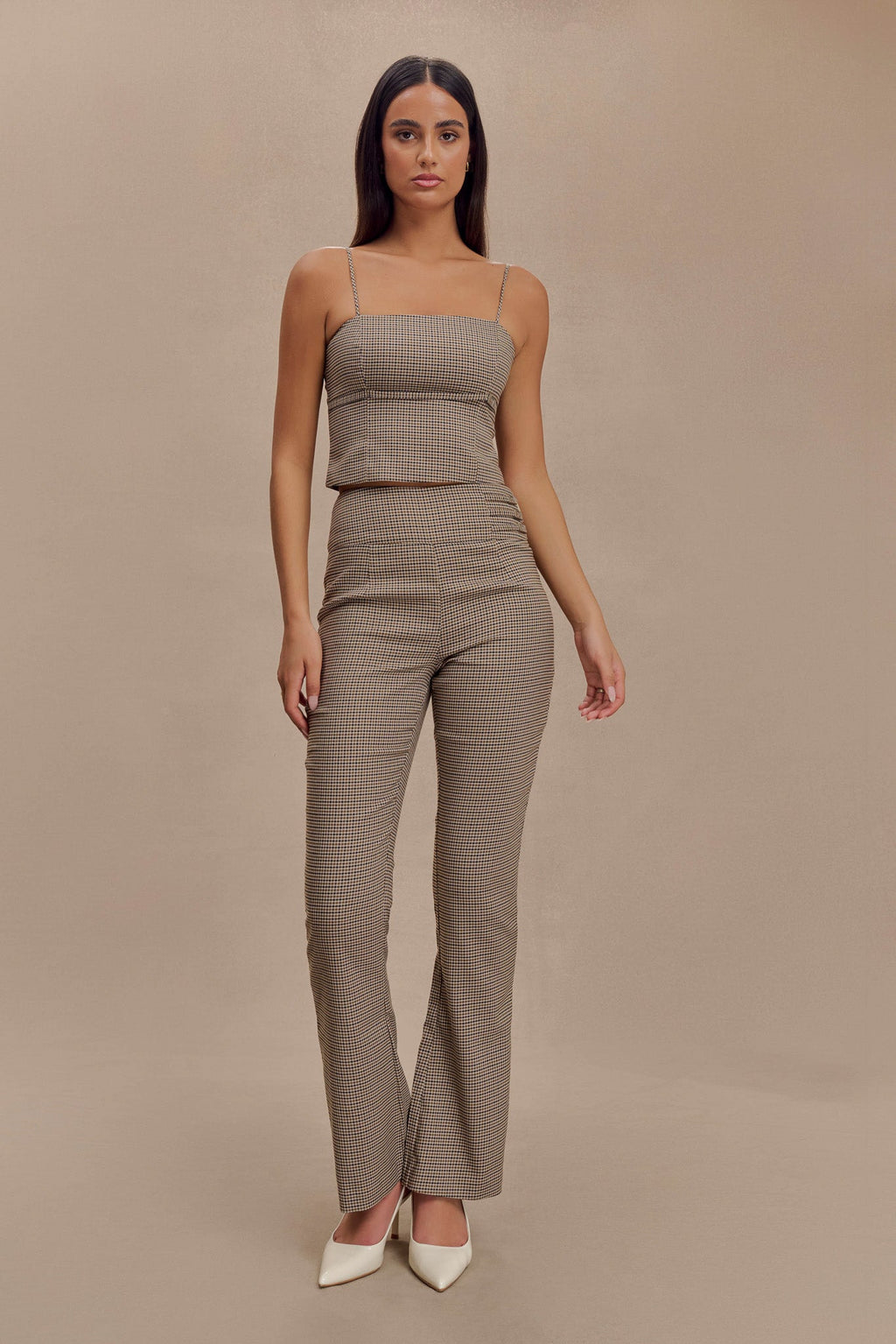 Levaru Aberley Crop Top - Tan Kareli