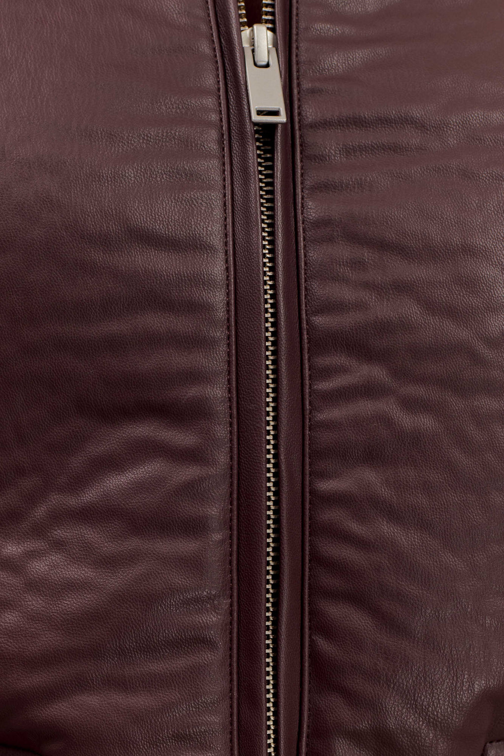 Levaru  Codi Suni Deri Bomber Ceket - Merlot