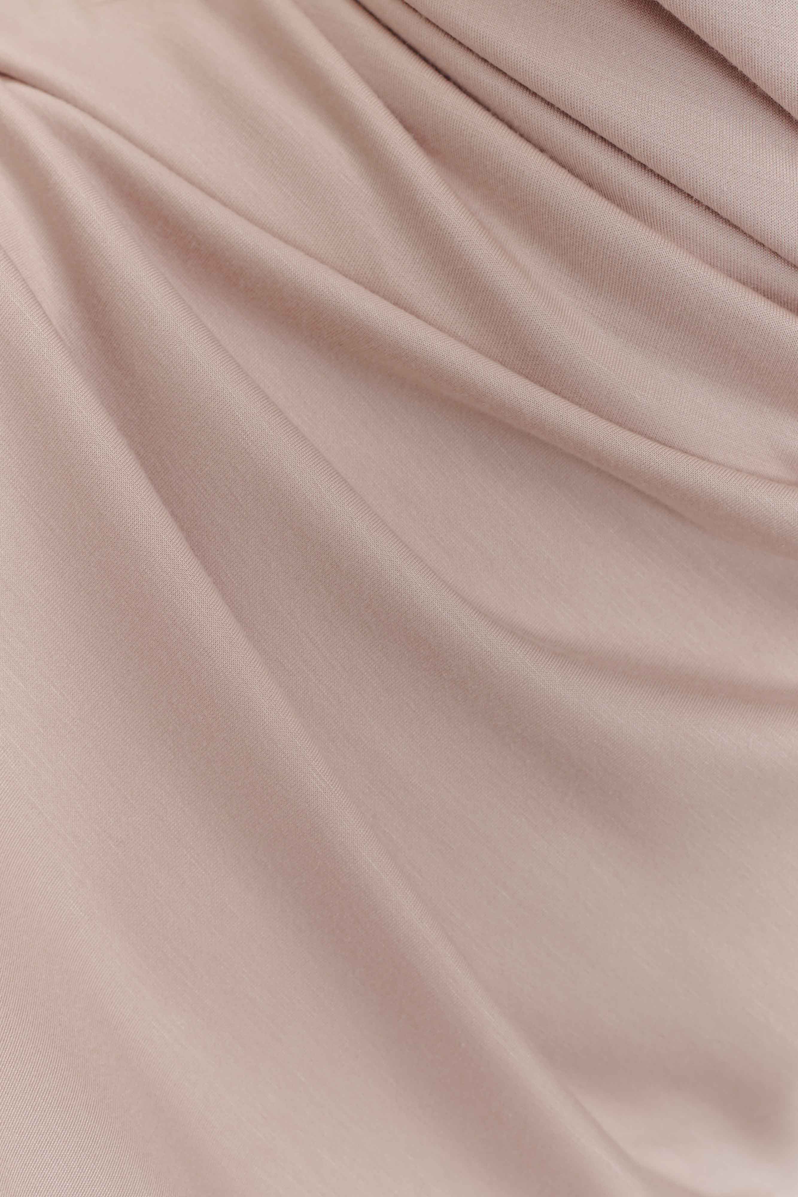 Levauro Lorelei Krep Twist Midi Elbise - Taupe