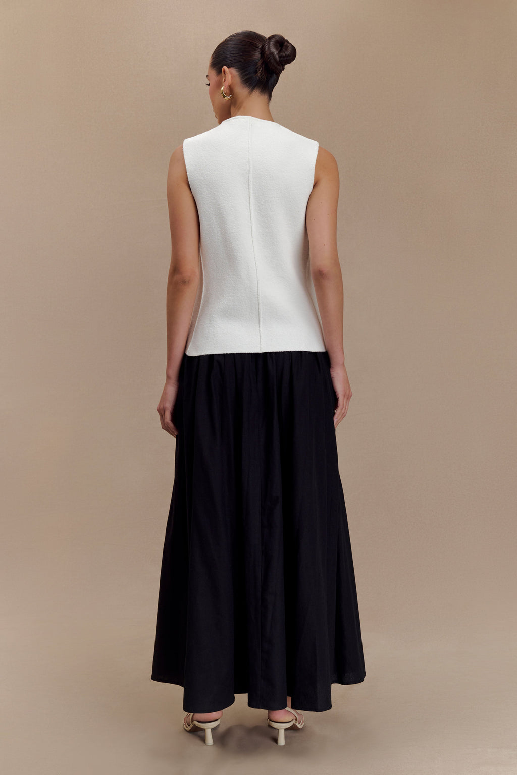 Levauro Clarence Keten A-Line Maxi Etek - Siyah