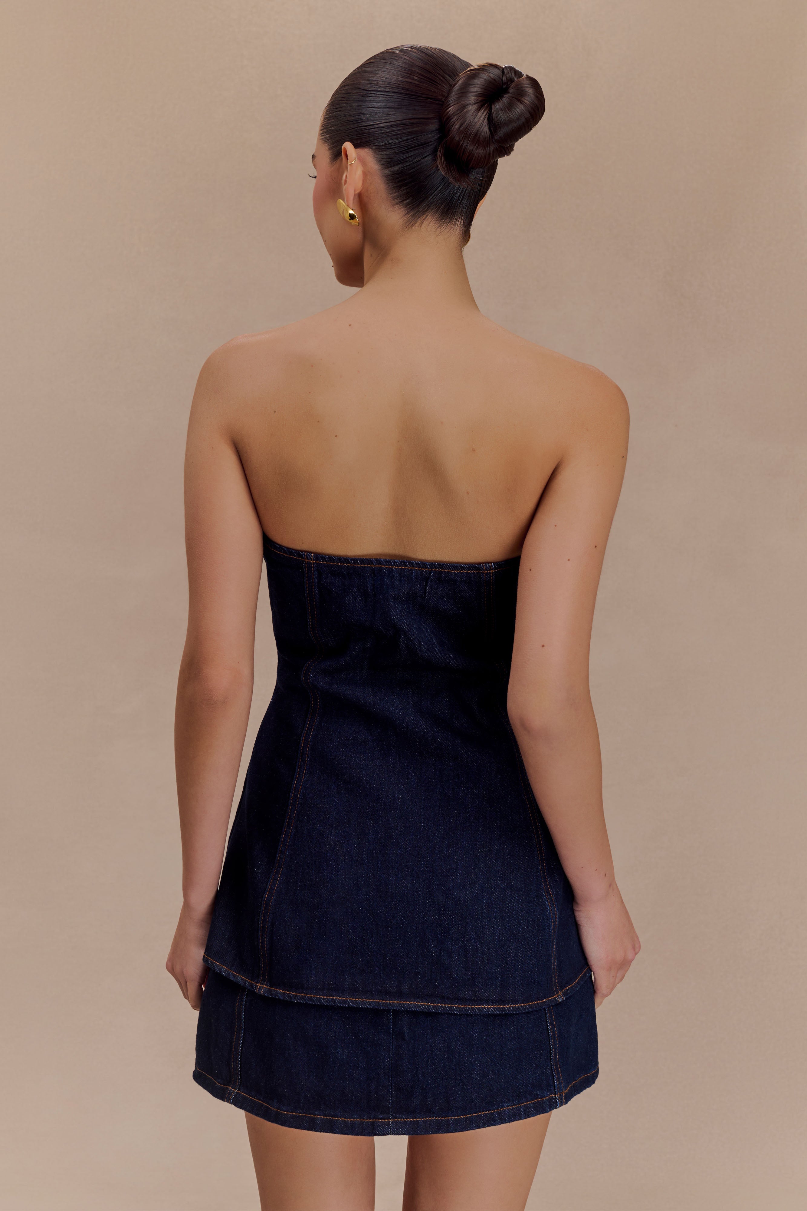 Levauro  Rosalyn Mini Denim Şort - İndigo Mavi