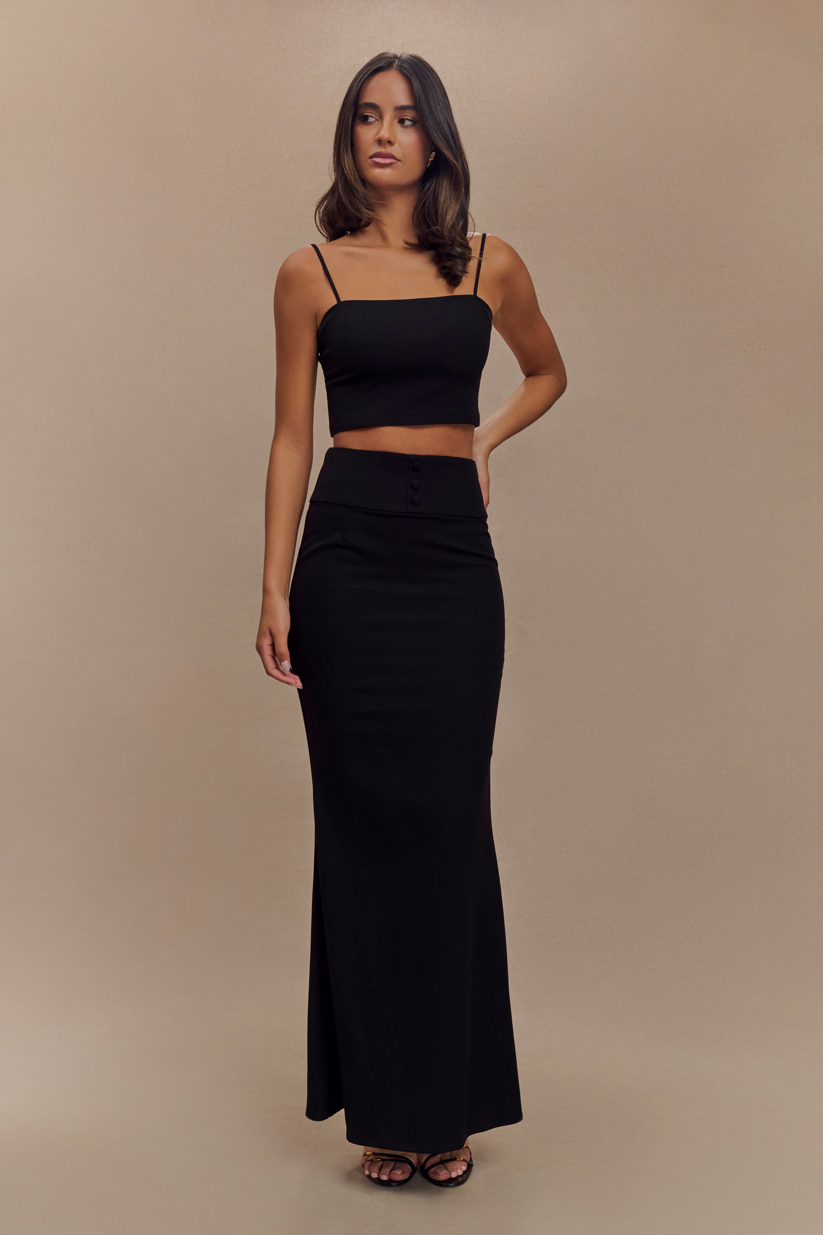 Levauro Grace Takım Elbise Crop Top - Siyah