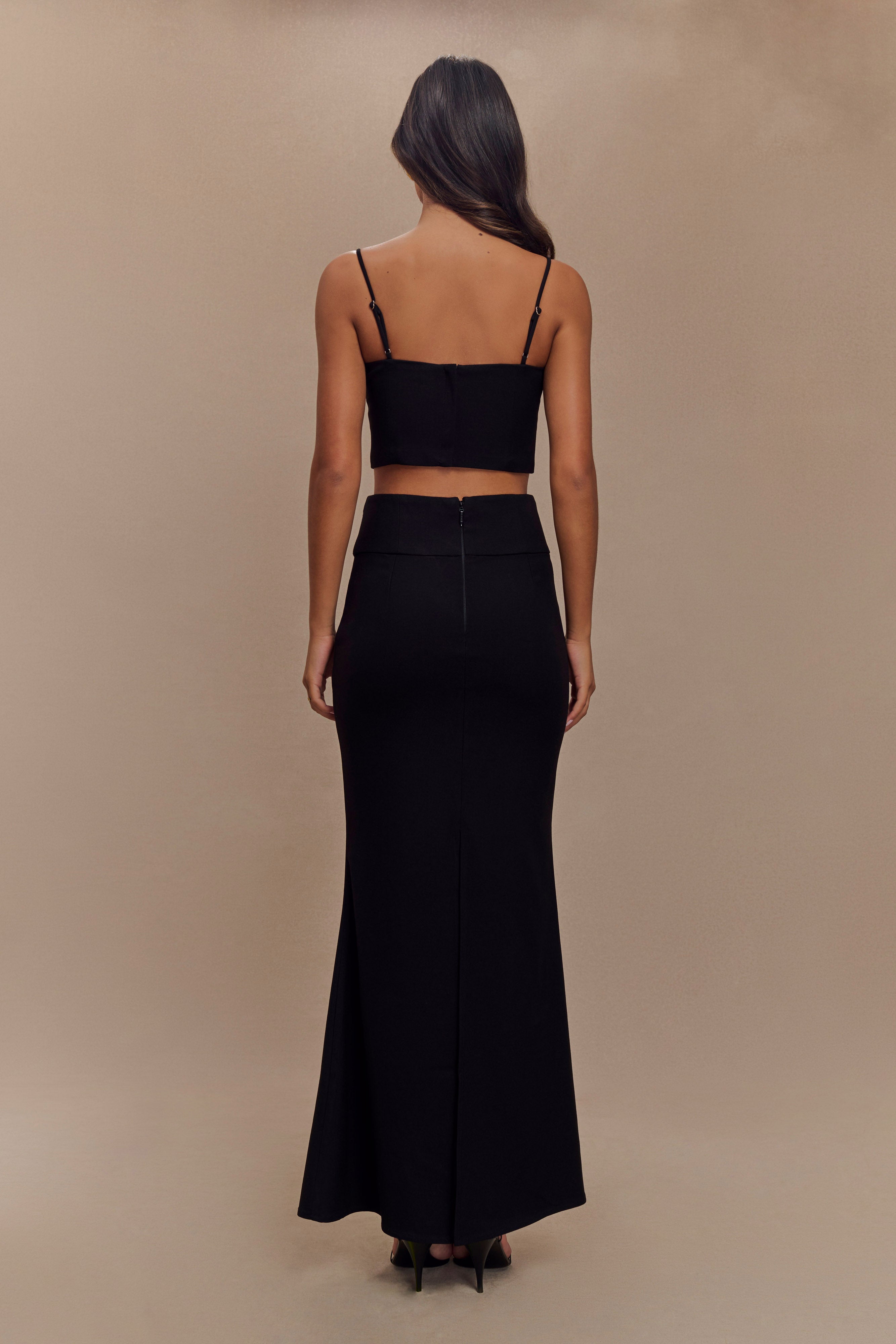 Levauro Grace Takım Elbise Crop Top - Siyah