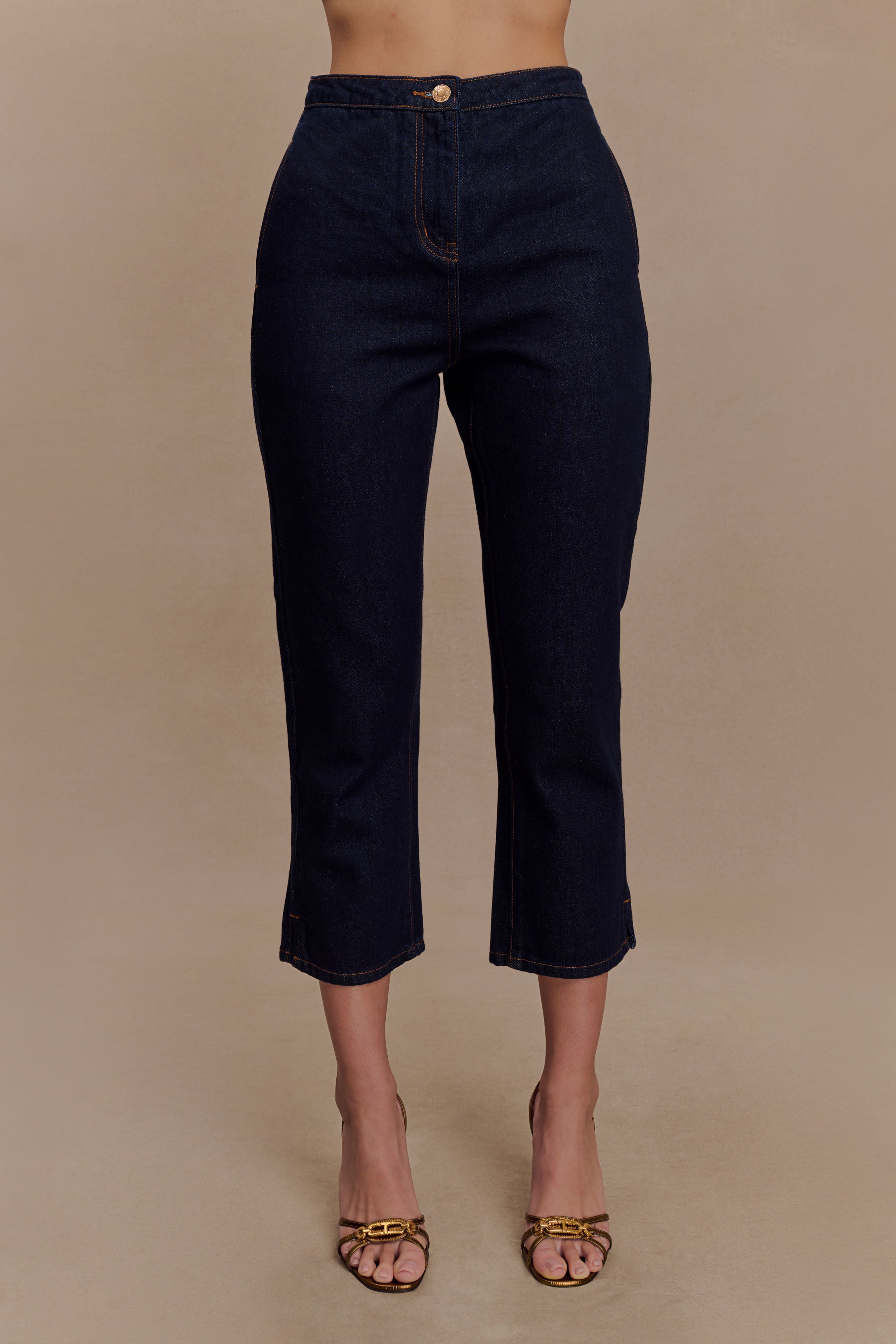 Levauro Hudson Denim Kapri Pantolon - İndigo Mavi