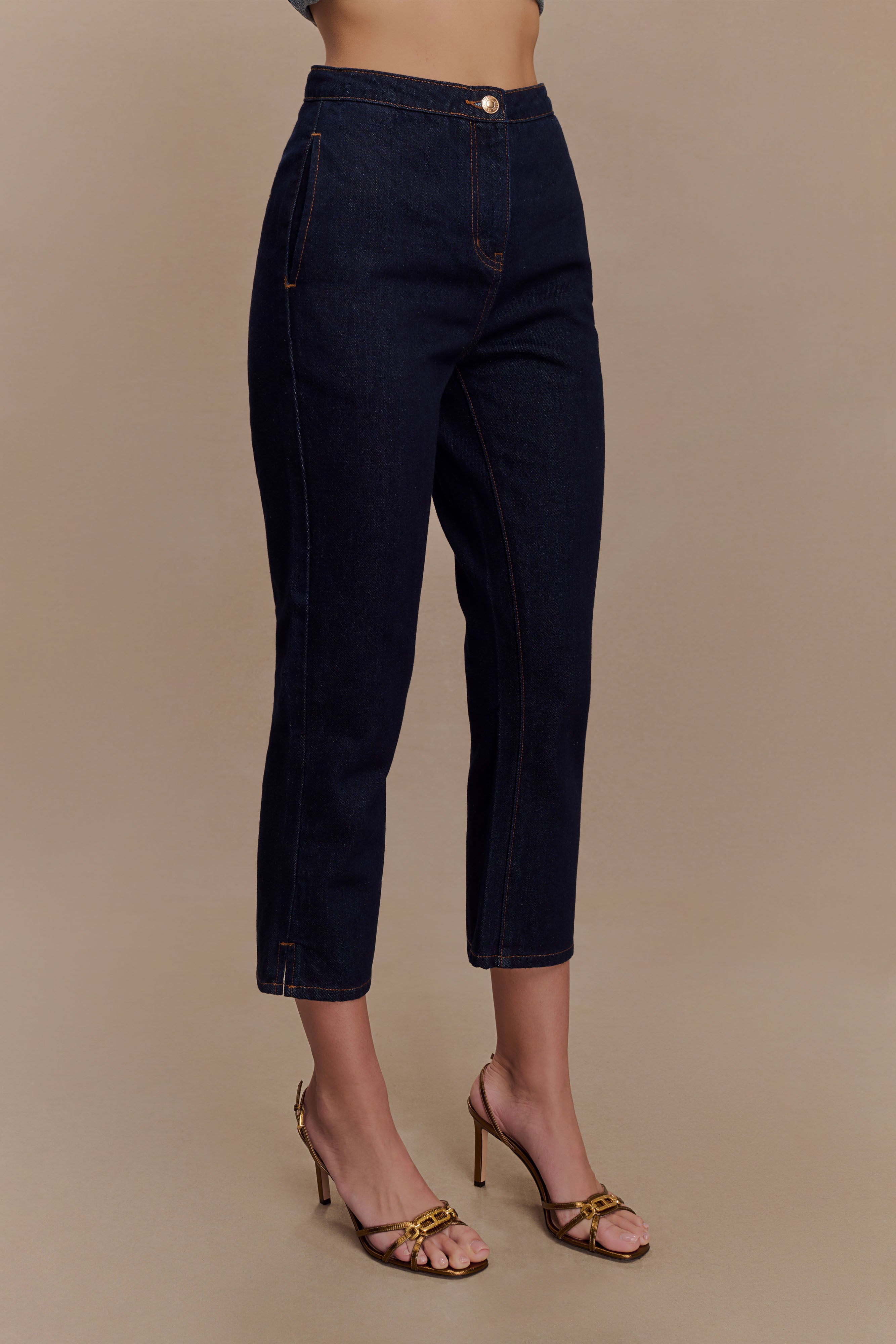 Levauro Hudson Denim Kapri Pantolon - İndigo Mavi