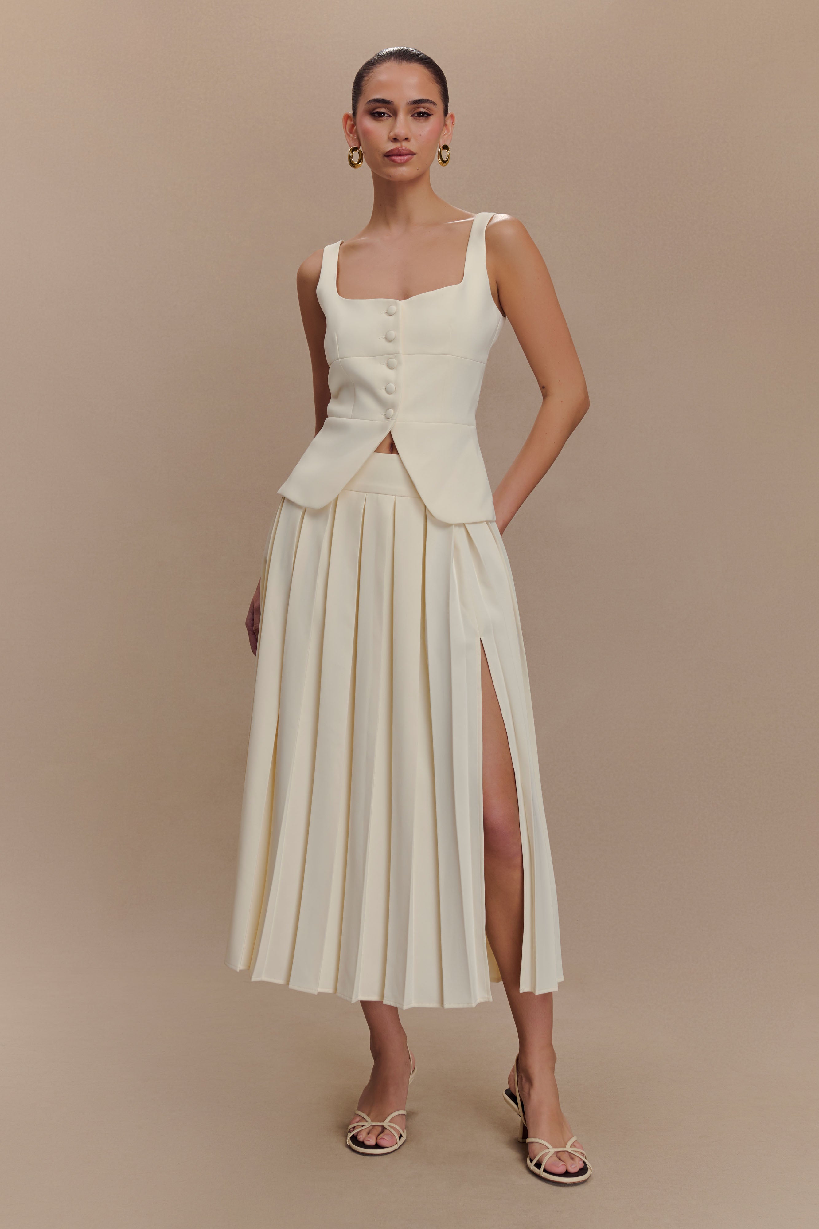 Levauro  Sunny Takım Elbise Peplum Üst - Fildişi