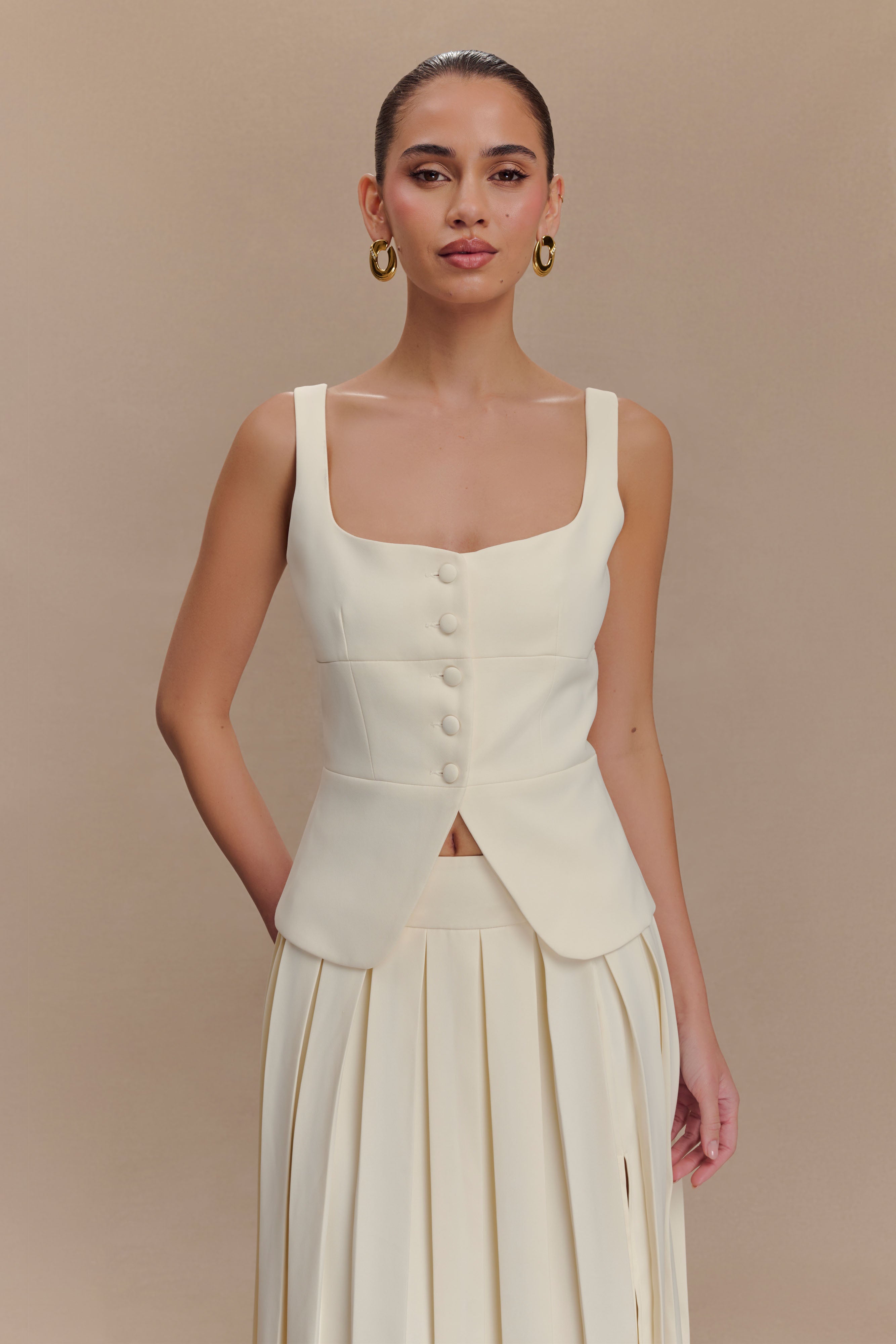 Levauro  Sunny Takım Elbise Peplum Üst - Fildişi