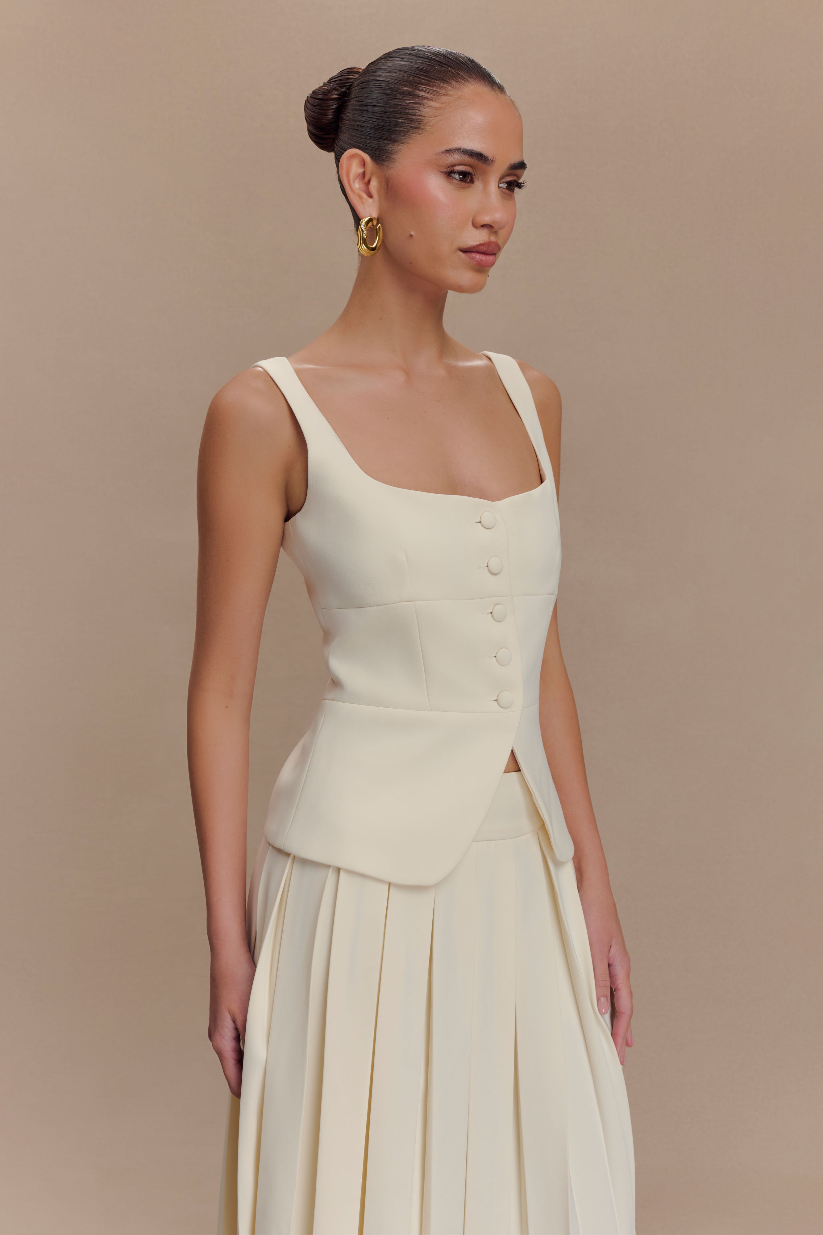Levauro  Sunny Takım Elbise Peplum Üst - Fildişi