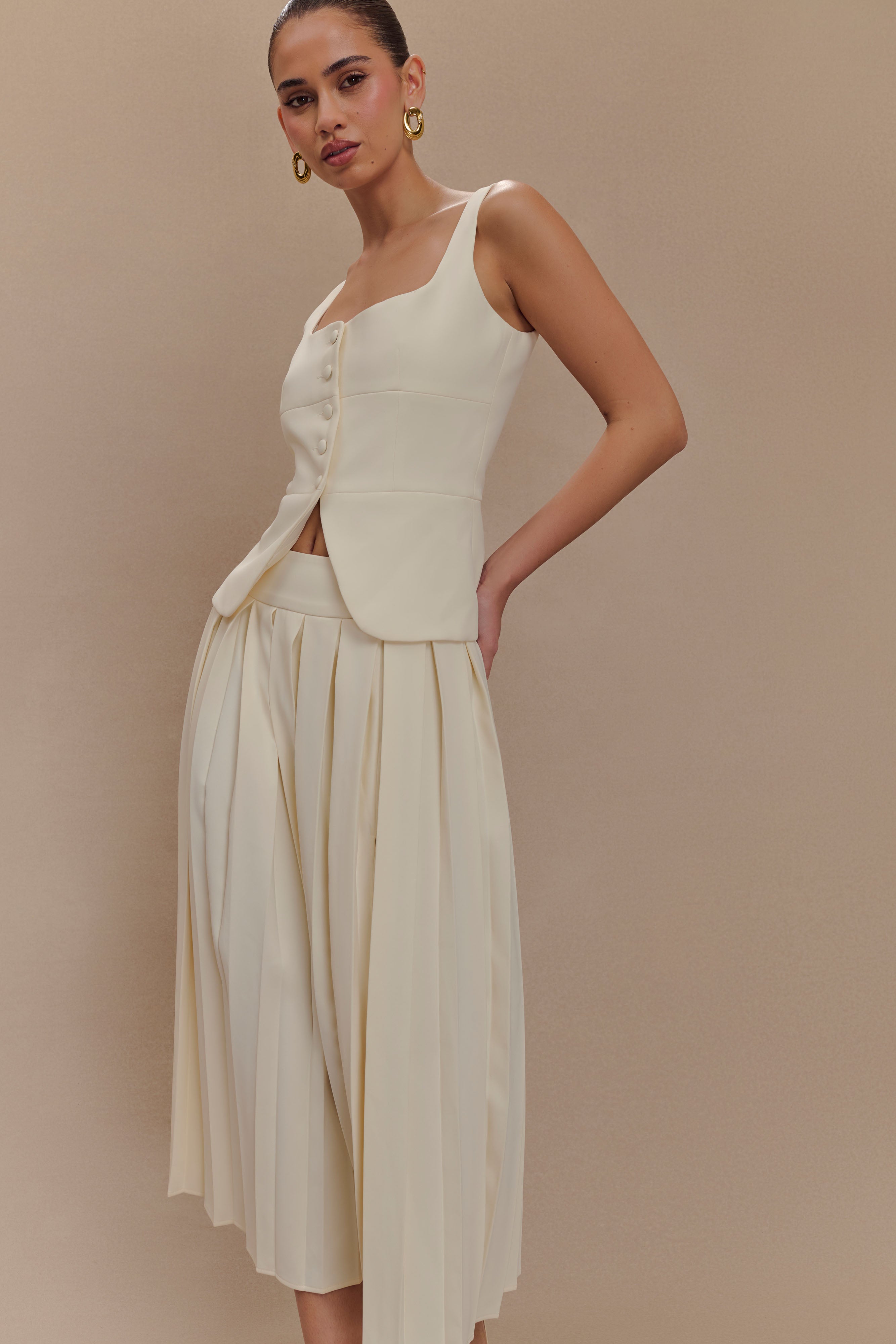 Levauro  Sunny Takım Elbise Peplum Üst - Fildişi