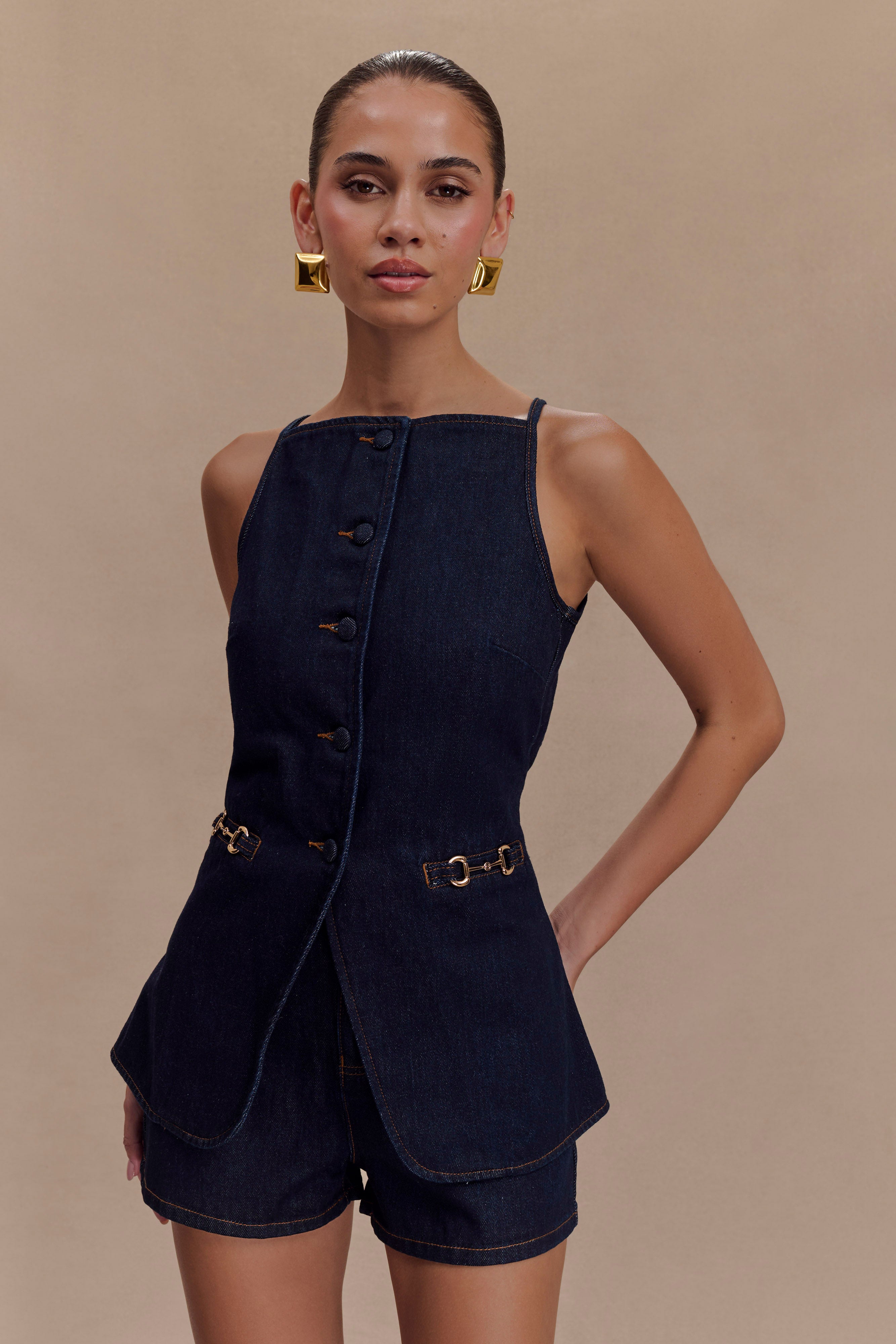 LevauroTobias Denim Şort - İndigo Mavi