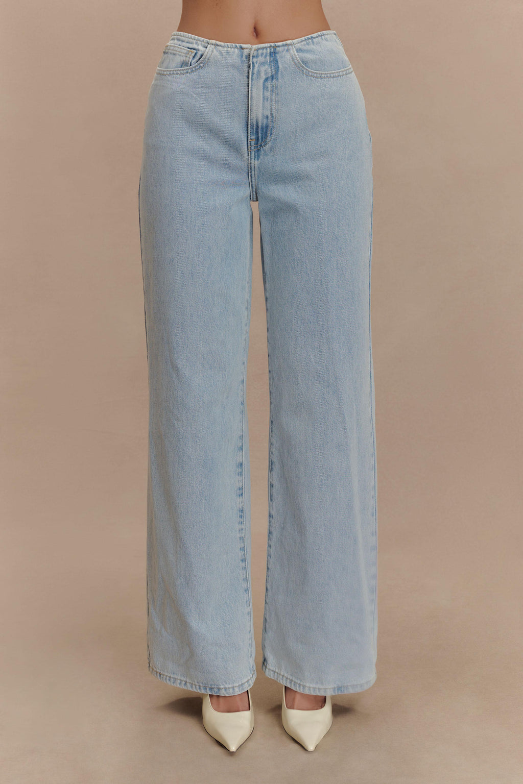 Levauro Caitlin Mid Bel Denim Flare Jeans - Açık Mavi