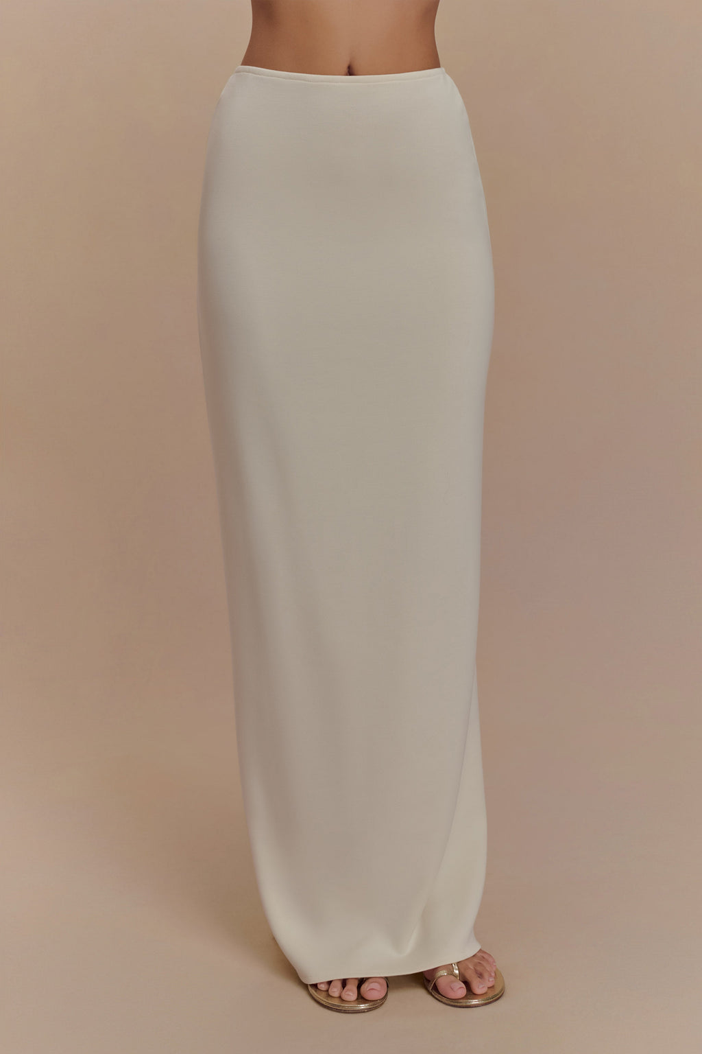 Levauro Eris Scuba Jersey Maxi Etek - Fildişi