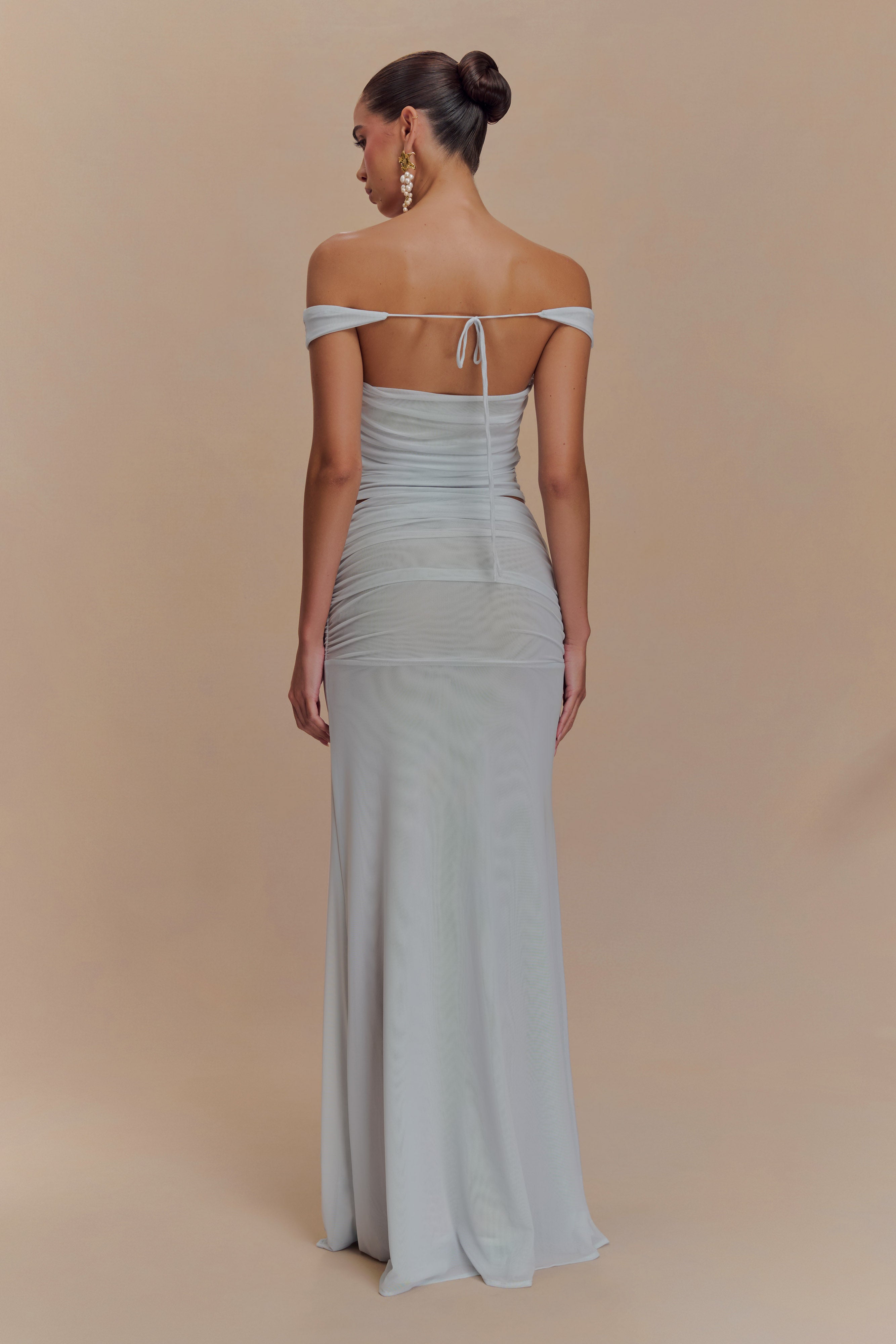 Levauro Brooklyn File Crop Top - Soluk Mavi