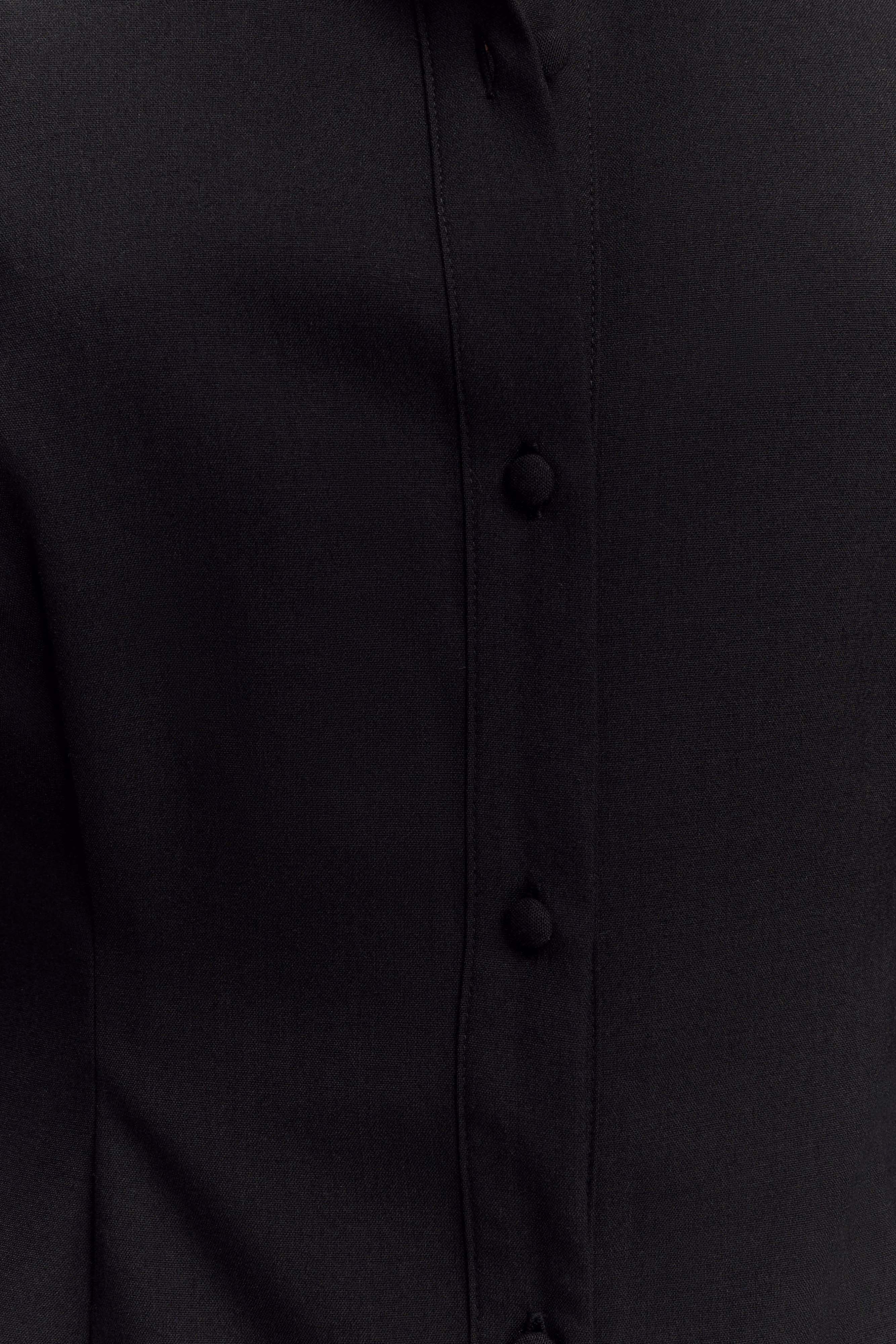 Levauro Dorian Fitted Gömlek Mini Elbise - Siyah