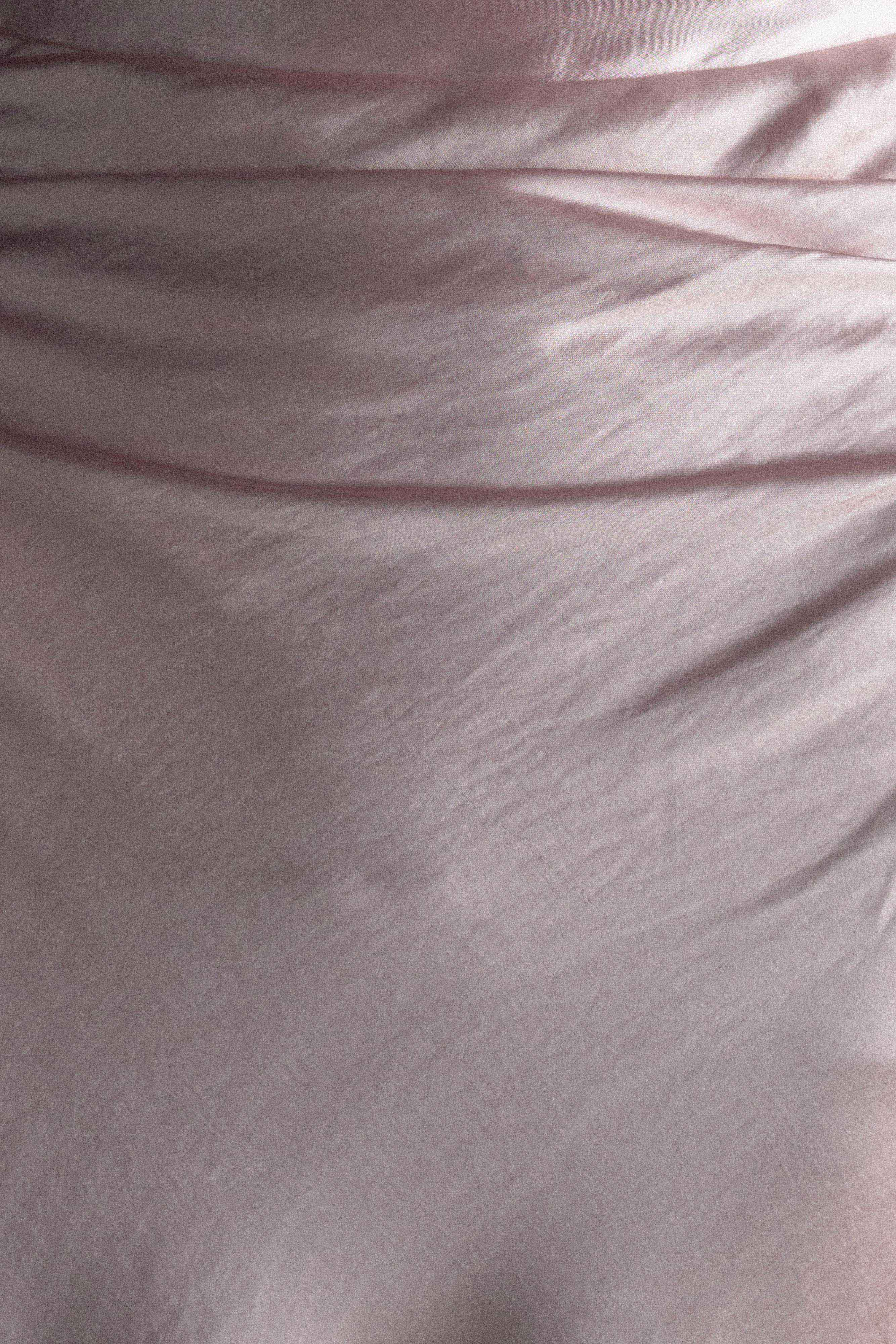 Levauro Sedir Straplez Saten Maxi Elbise - Soft Pembe