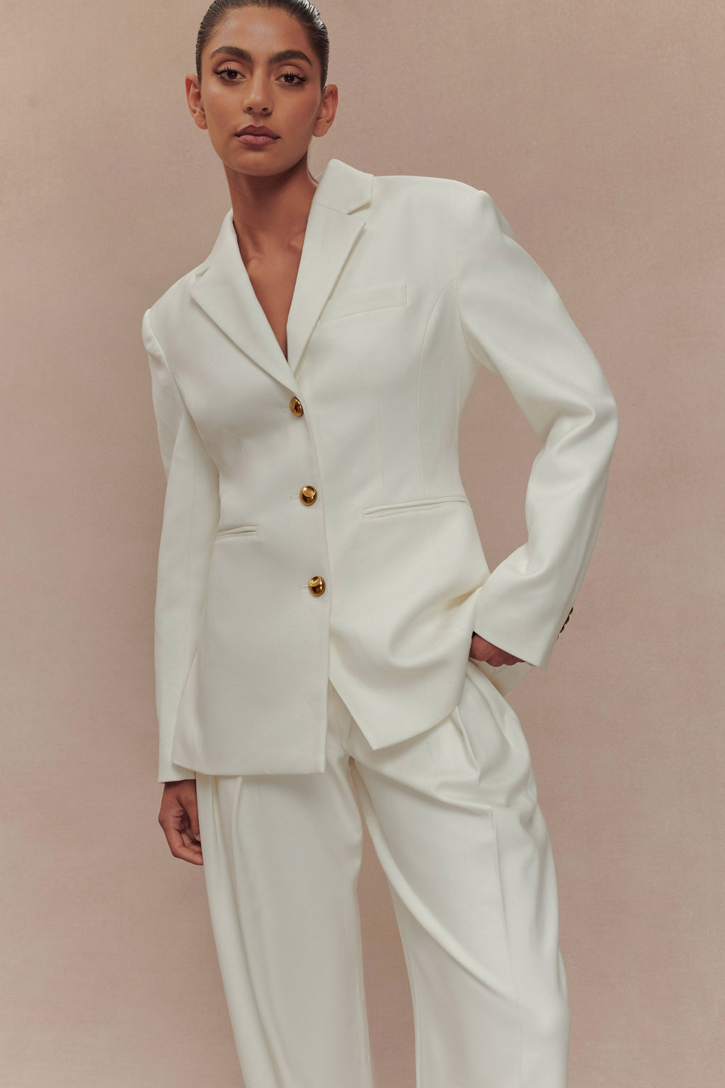 Levauro Bellamy Cinched Blazer - Fildişi
