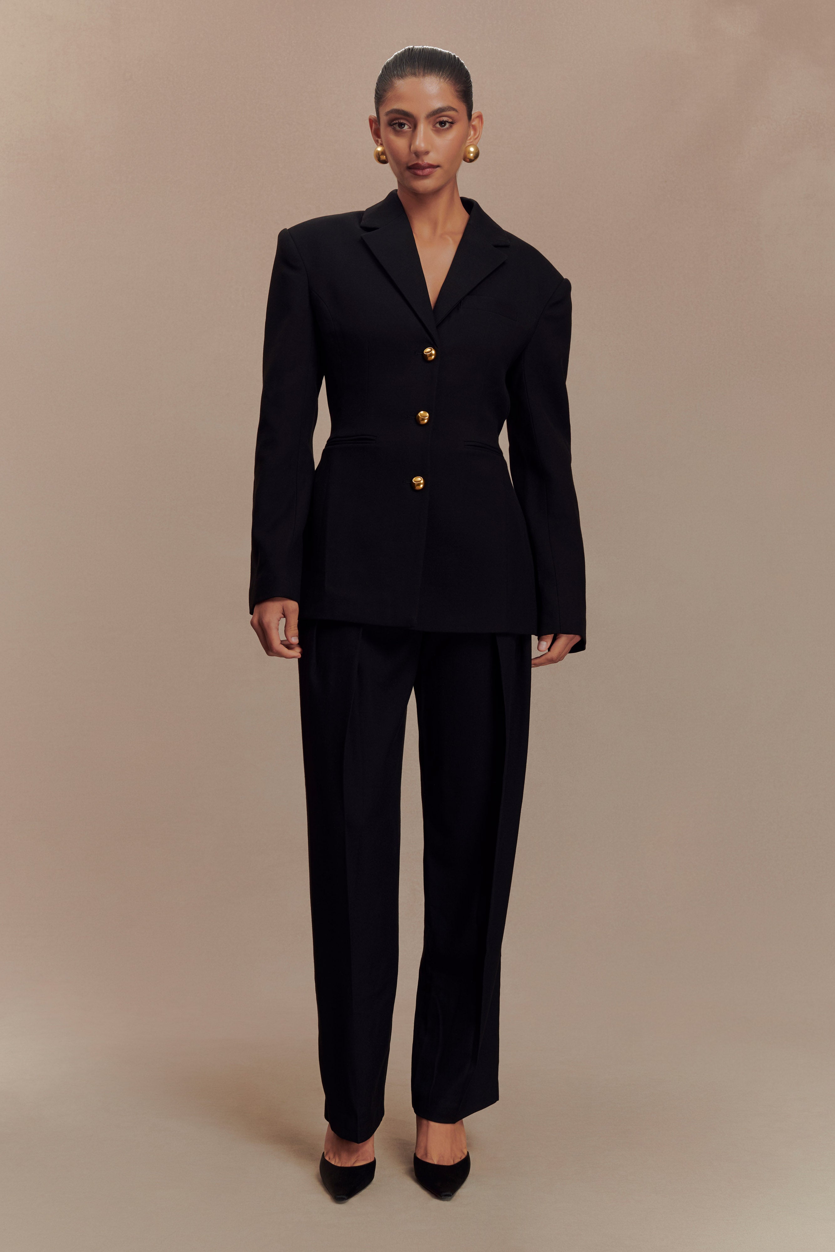 Levauro Bellamy Cinched Blazer - Siyah