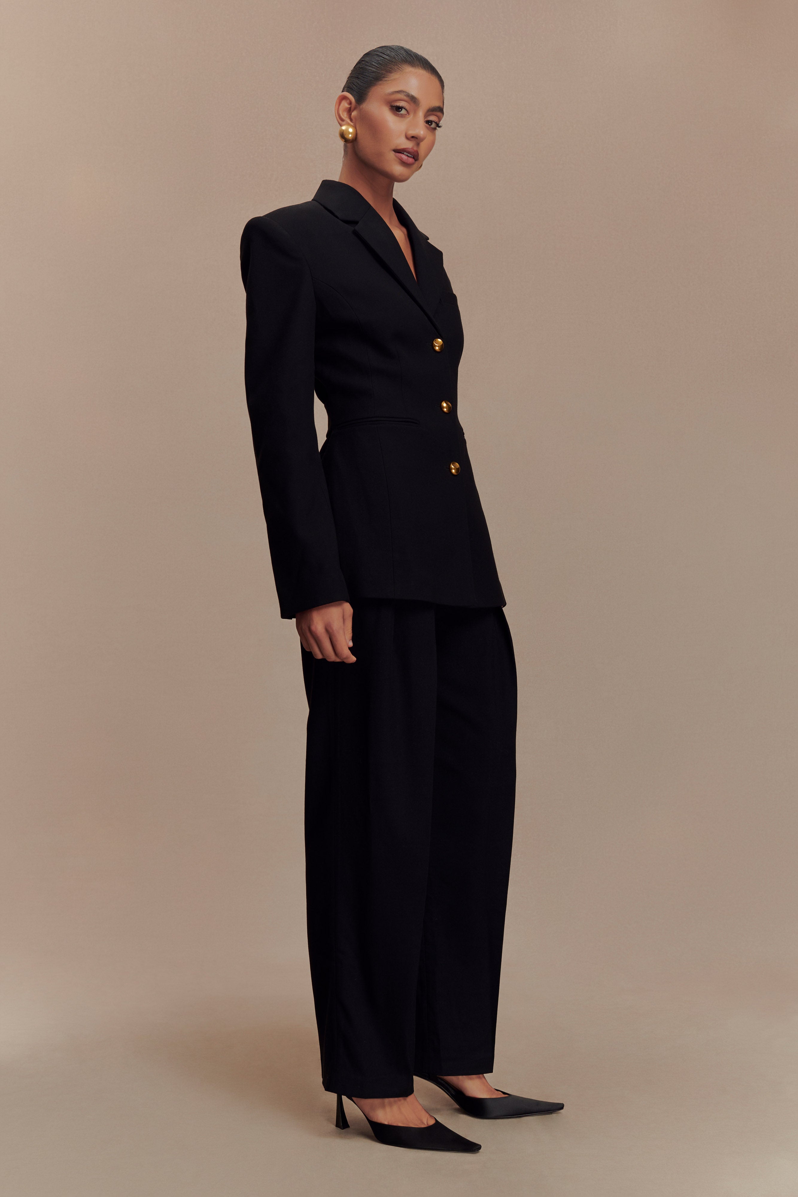 Levauro Bellamy Cinched Blazer - Siyah