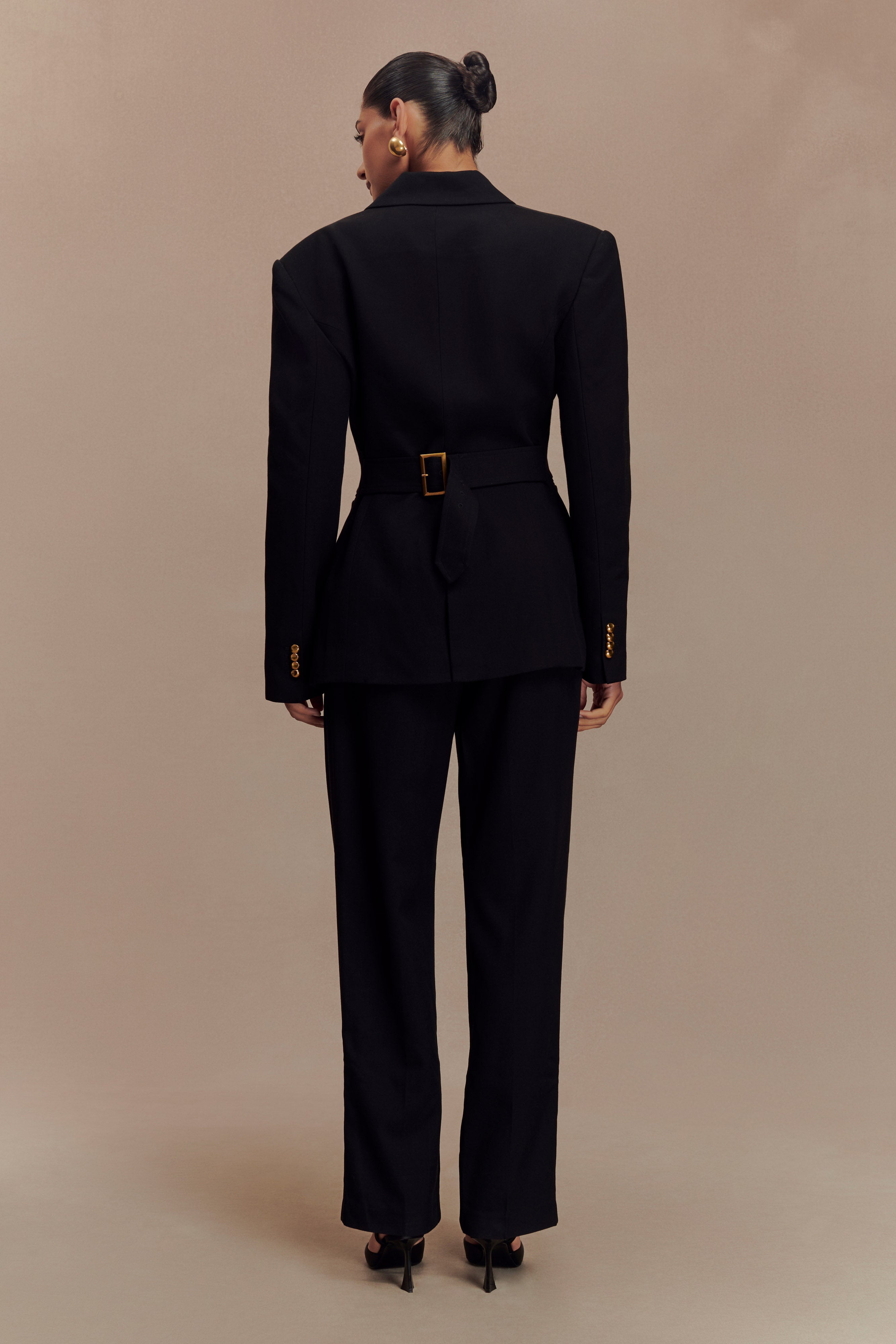 Levauro Bellamy Cinched Blazer - Siyah
