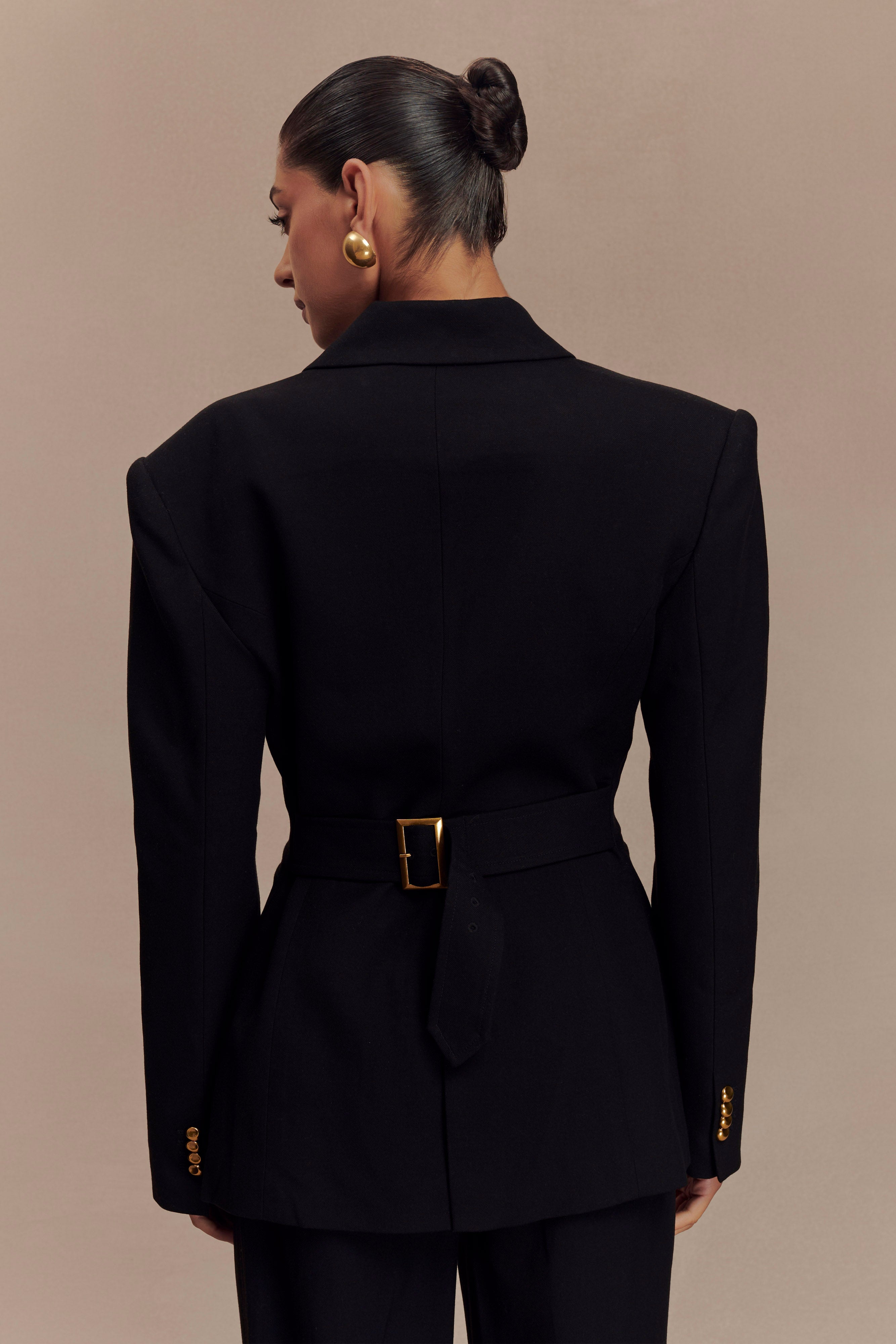 Levauro Bellamy Cinched Blazer - Siyah