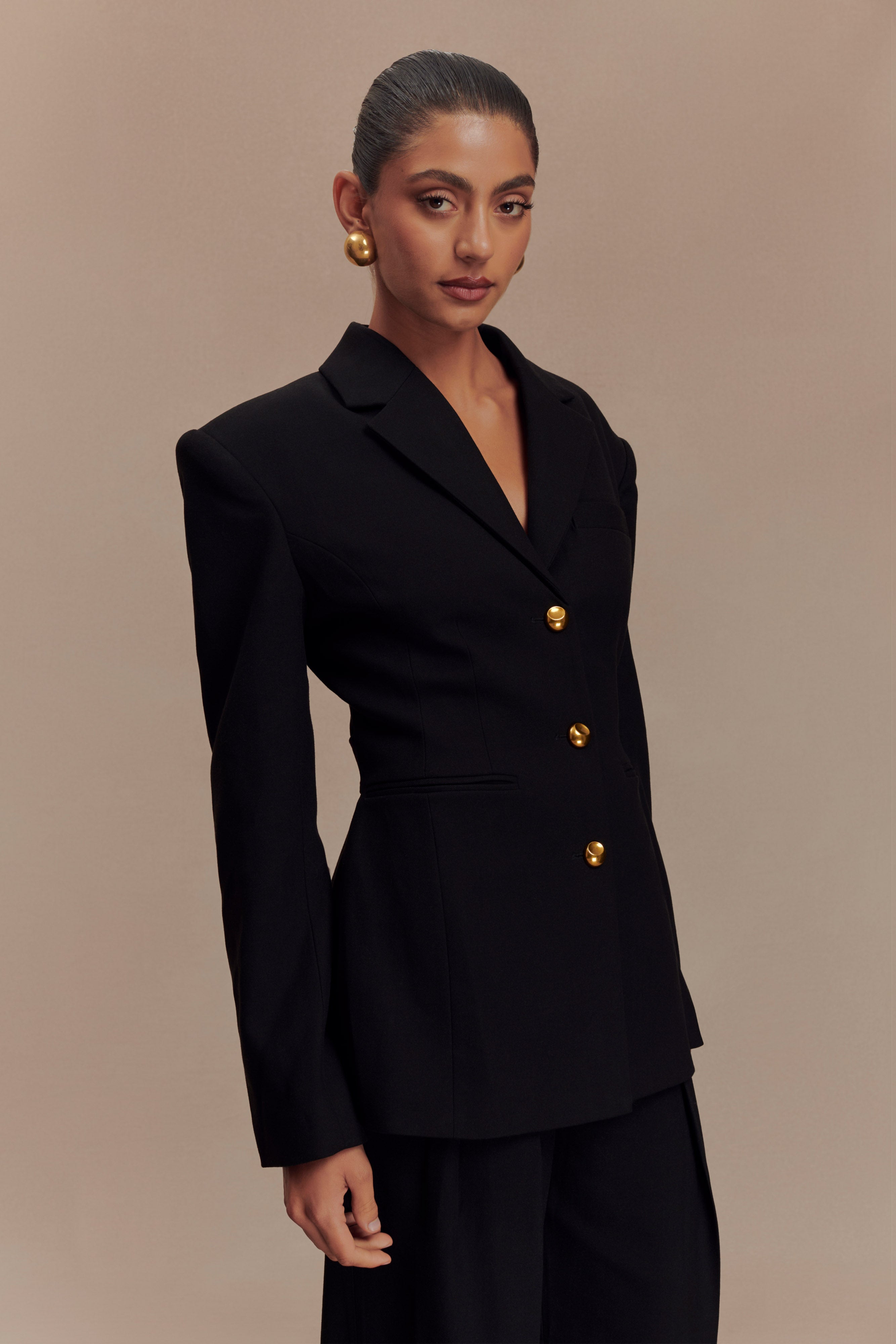 Levauro Bellamy Cinched Blazer - Siyah