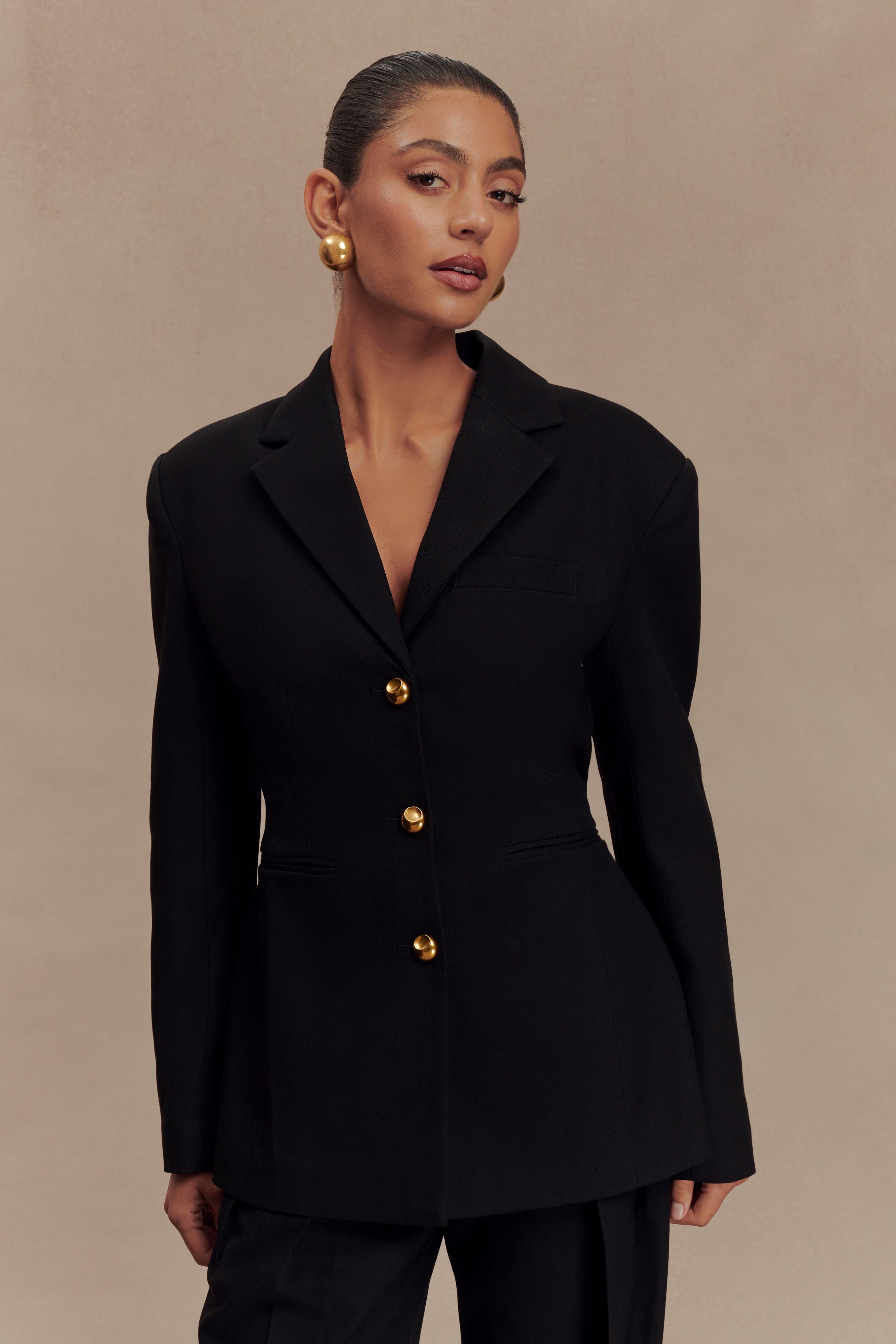 Levauro Bellamy Cinched Blazer - Siyah