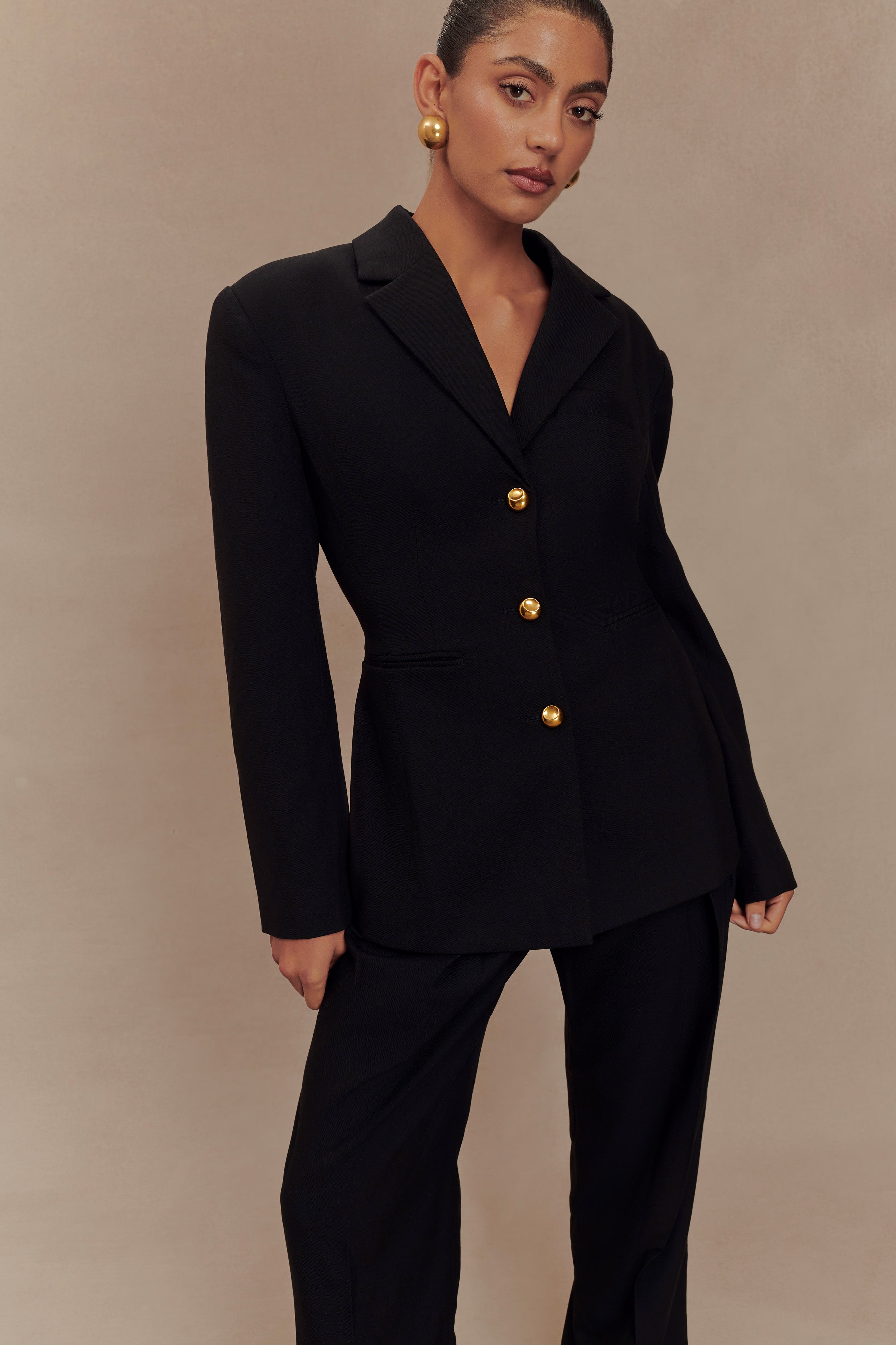 Levauro Bellamy Cinched Blazer - Siyah